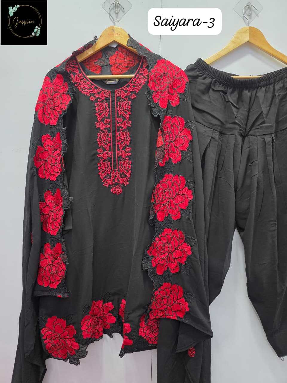 YNF Wholesale Georgette Embroidery Suits KESH557 SAIYAARA-3 | Surat Manufacturer
