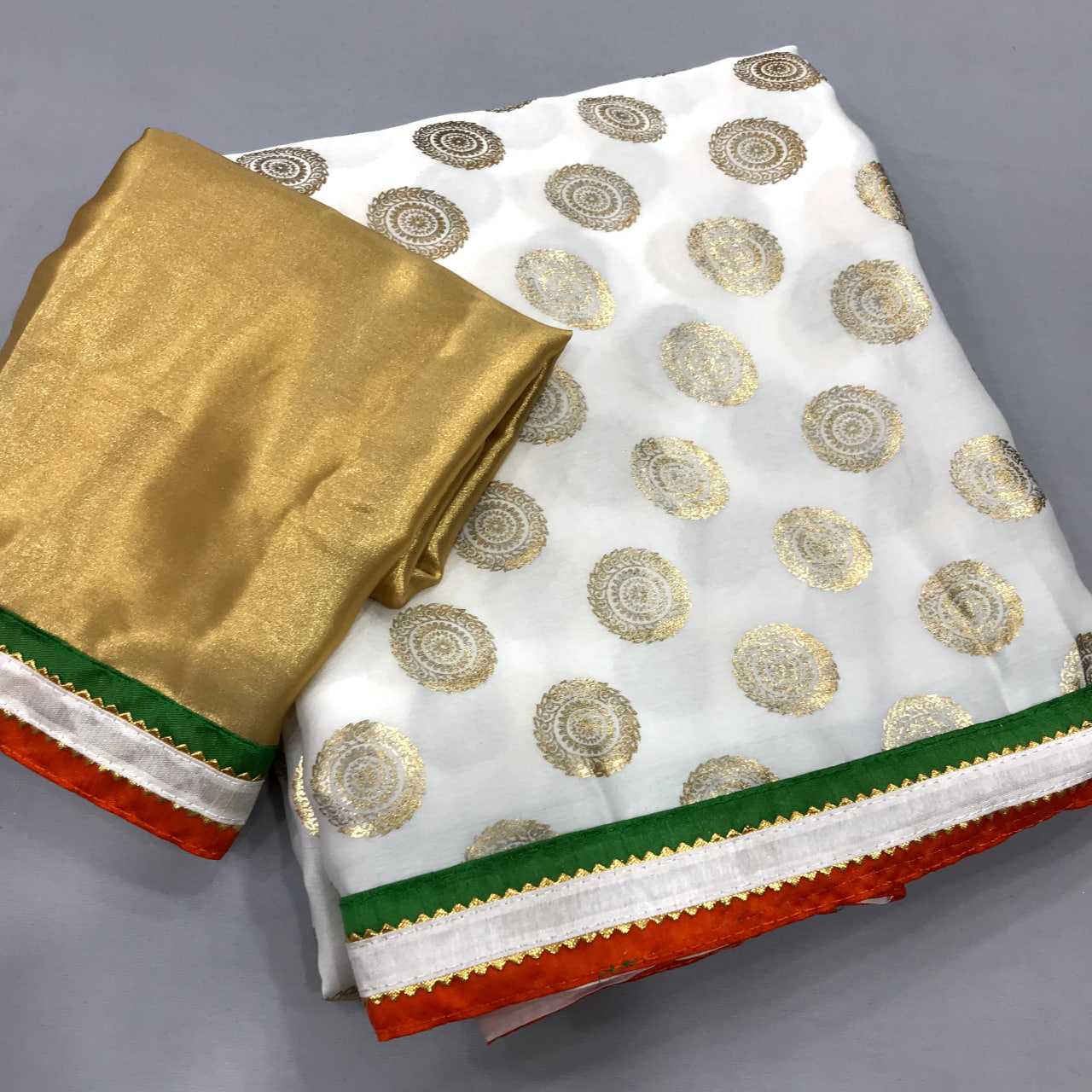 YNF Wholesale Georgette Printed Sarees KESH663 Golden Super | Surat Manufacturer