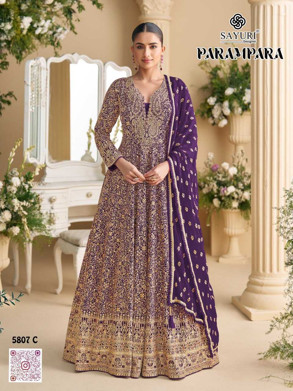 YNF Wholesale Georgette Georgette Kurti KESH704 SAYURI PARAMPARA 5807 | Surat Manufacturer