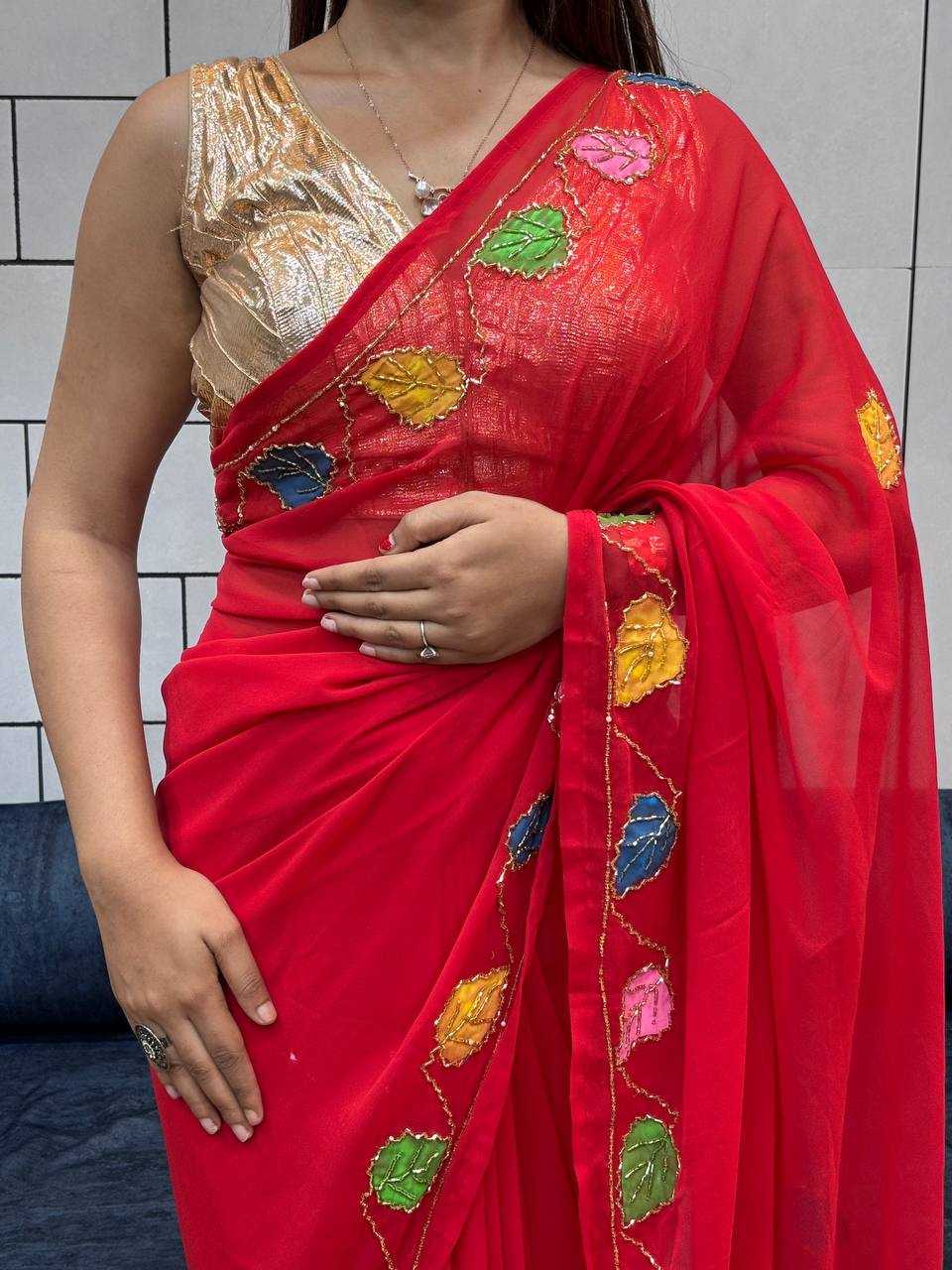 YNF Wholesale Georgette Party Wear Sarees KESH709 BRUSH | Surat Manufacturer