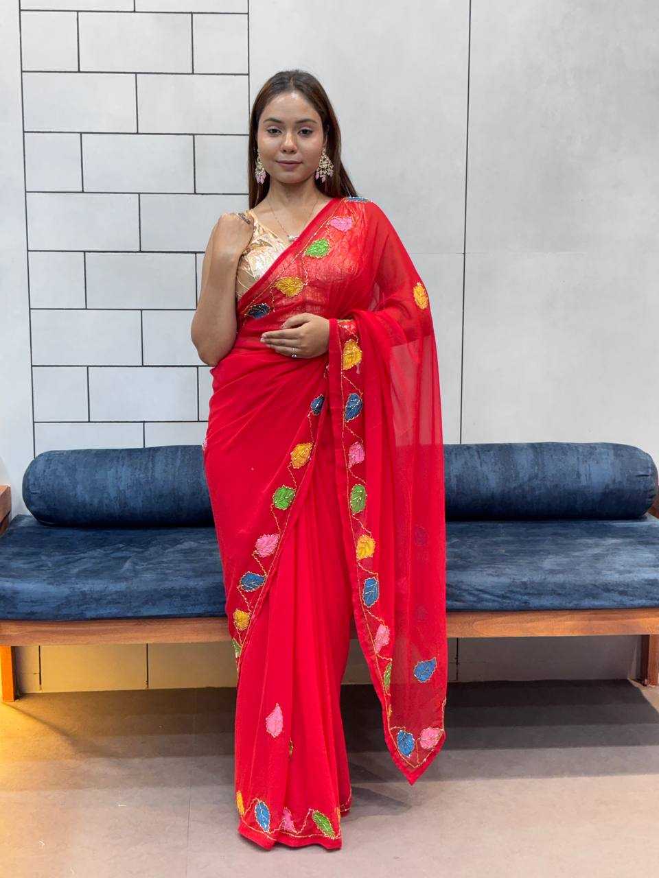 YNF Wholesale Georgette Party Wear Sarees KESH709 BRUSH | Surat Manufacturer
