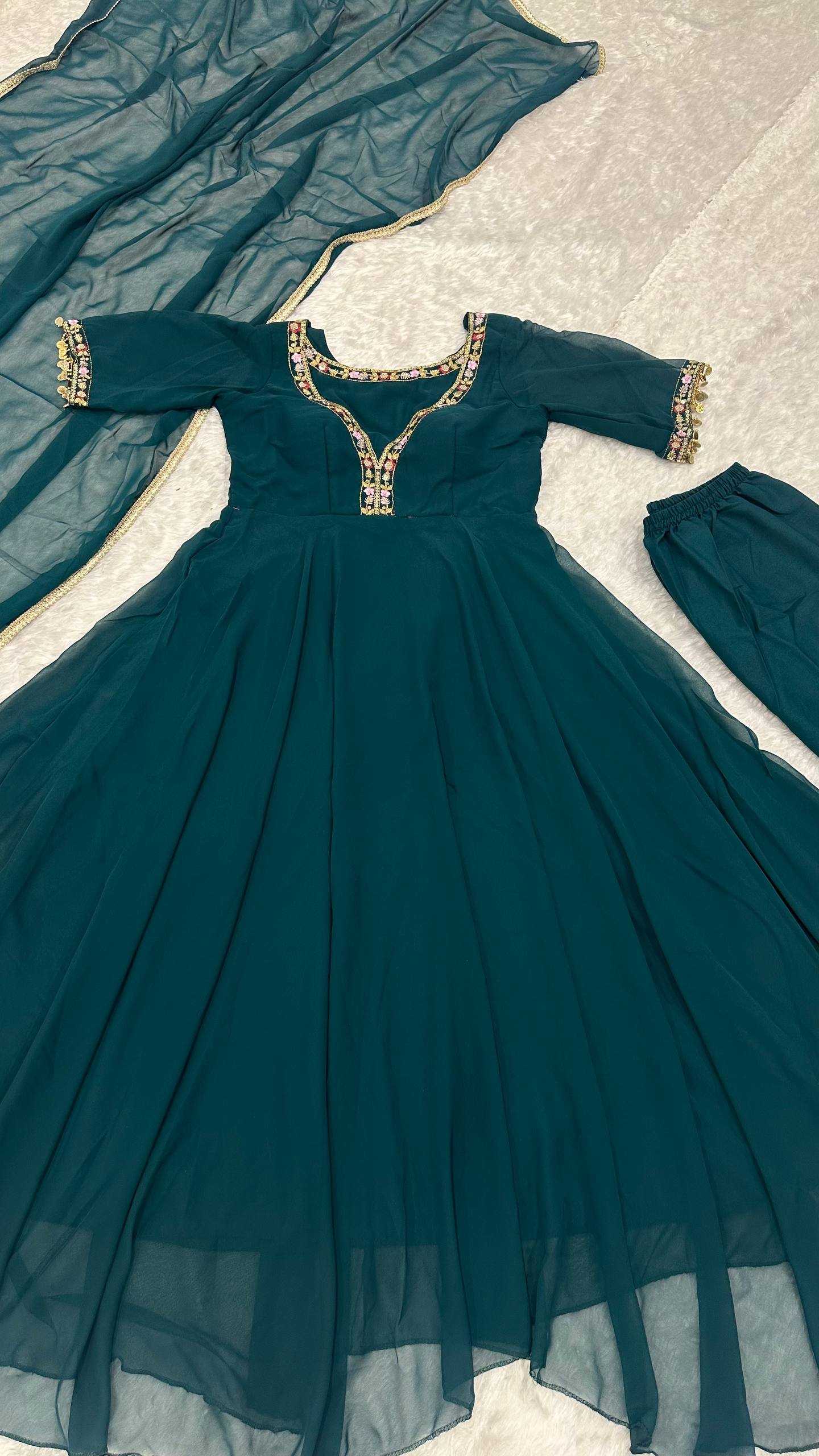 YNF Wholesale Georgette Anarkali Gown RIN213 369 | Surat Manufacturer