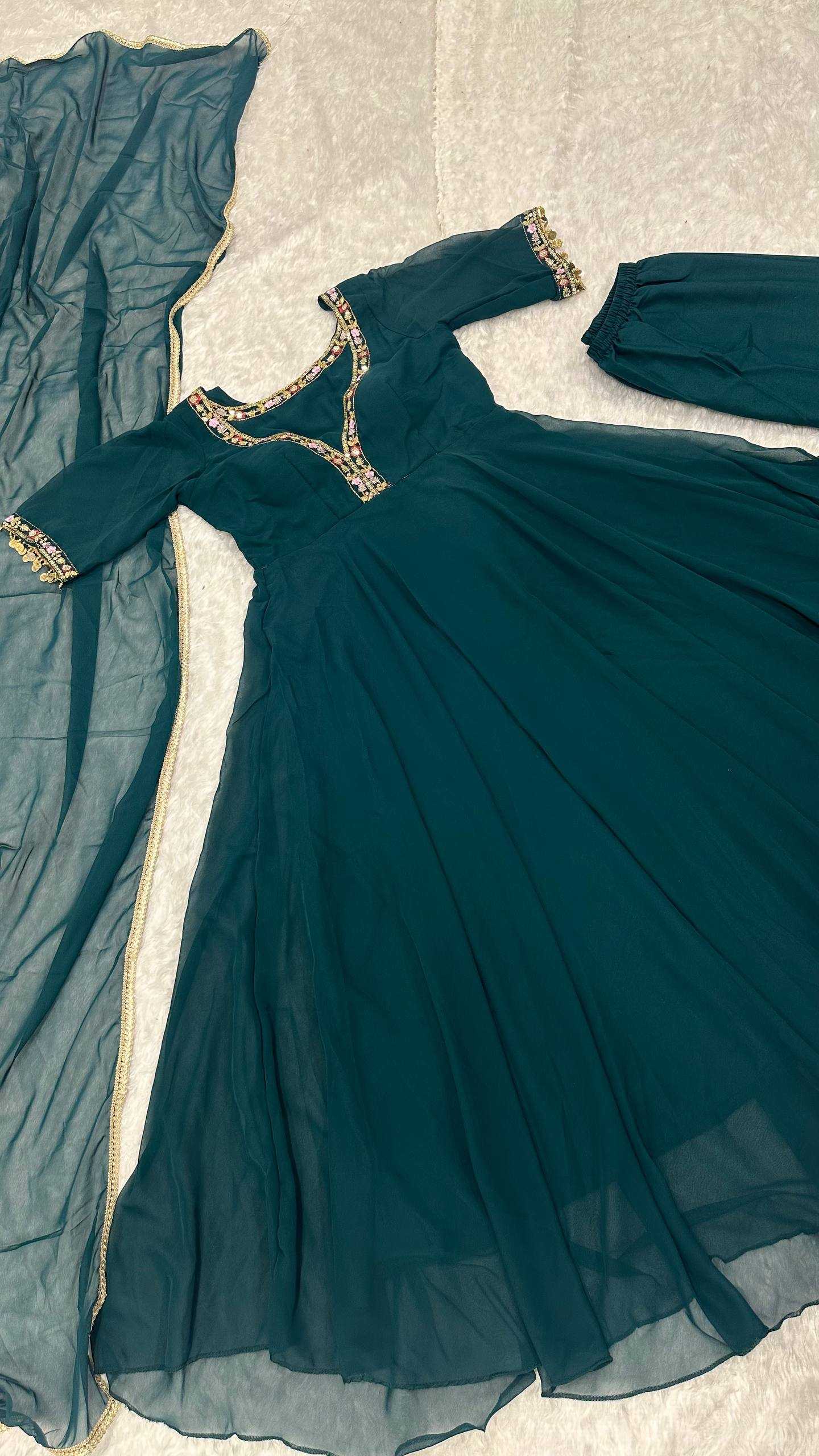 YNF Wholesale Georgette Anarkali Gown RIN213 369 | Surat Manufacturer