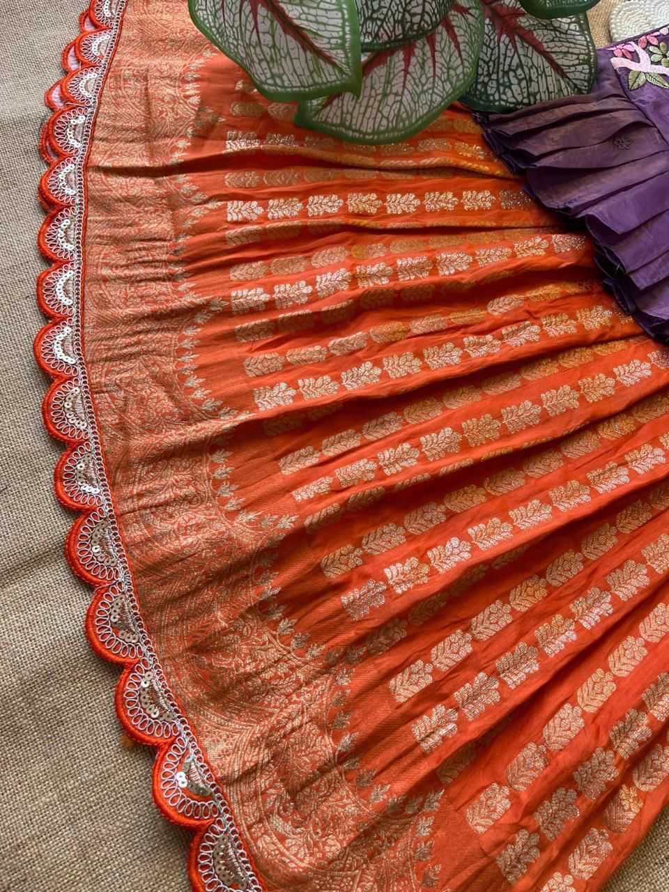YNF Wholesale Georgette Kids Lehenga RIN235 Gold crush | Surat Manufacturer