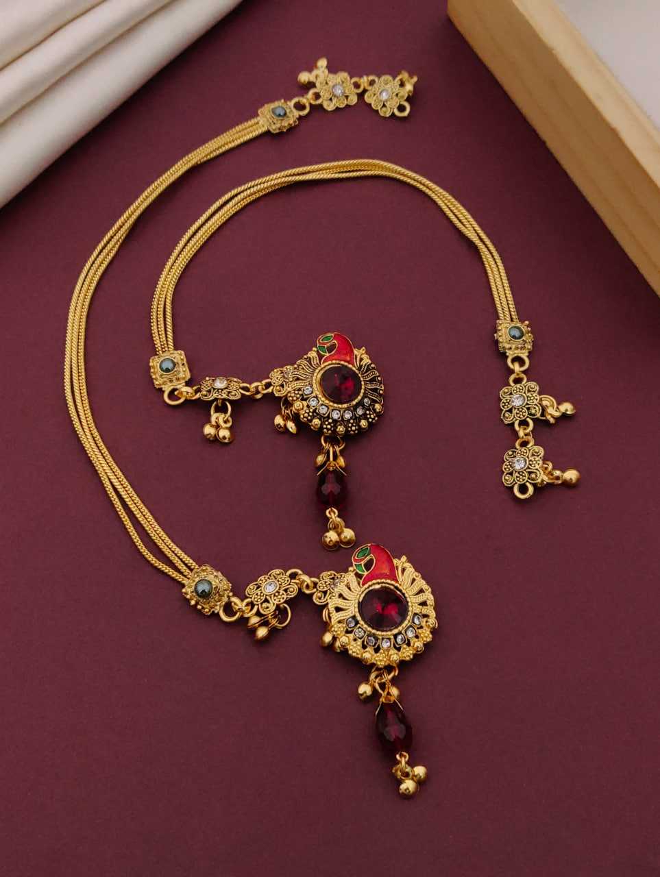 YNF Wholesale Gold Plated AD Fancy Payal KESH191 140 | Surat Manufacturer