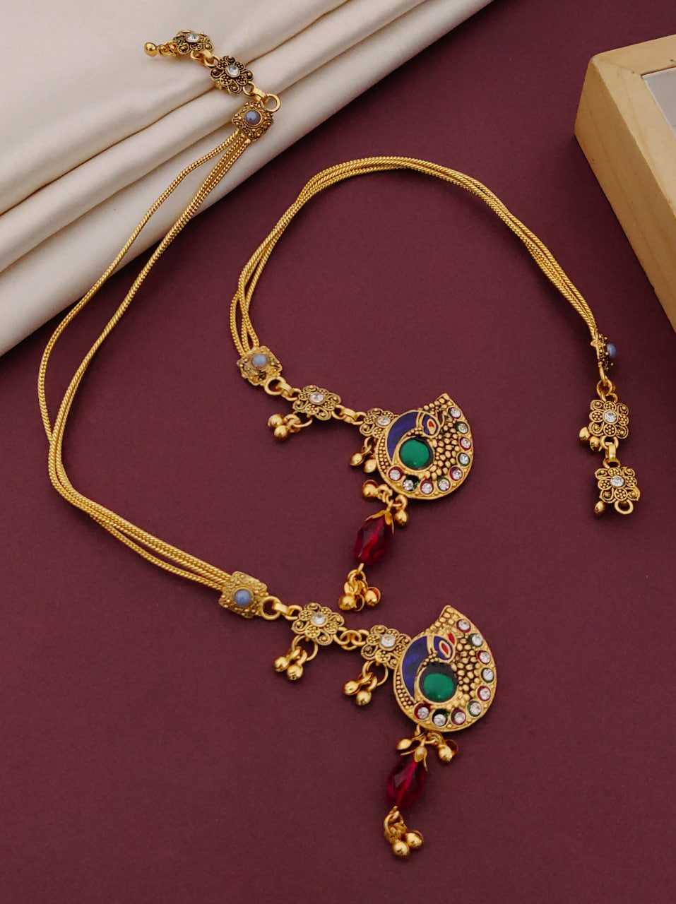 YNF Wholesale Gold Plated AD Fancy Payal KESH191 140 | Surat Manufacturer