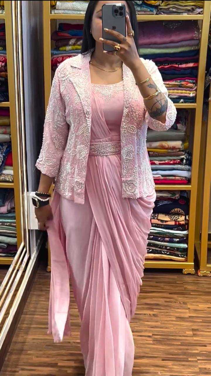 YNF Wholesale Heavy Chinnon Silk Saree with Belt KESH558 58 | Surat Manufacturer