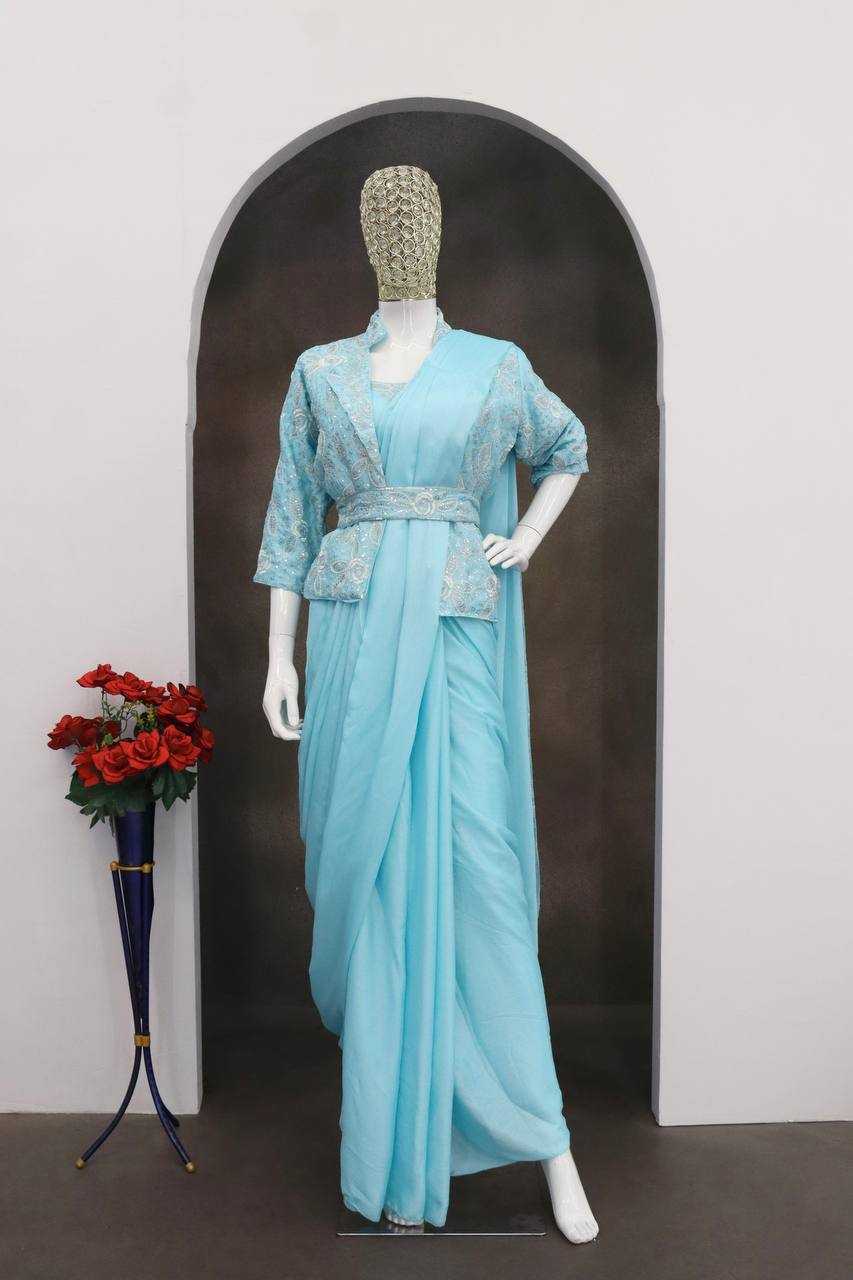 YNF Wholesale Heavy Chinnon Silk Saree with Belt KESH558 58 | Surat Manufacturer
