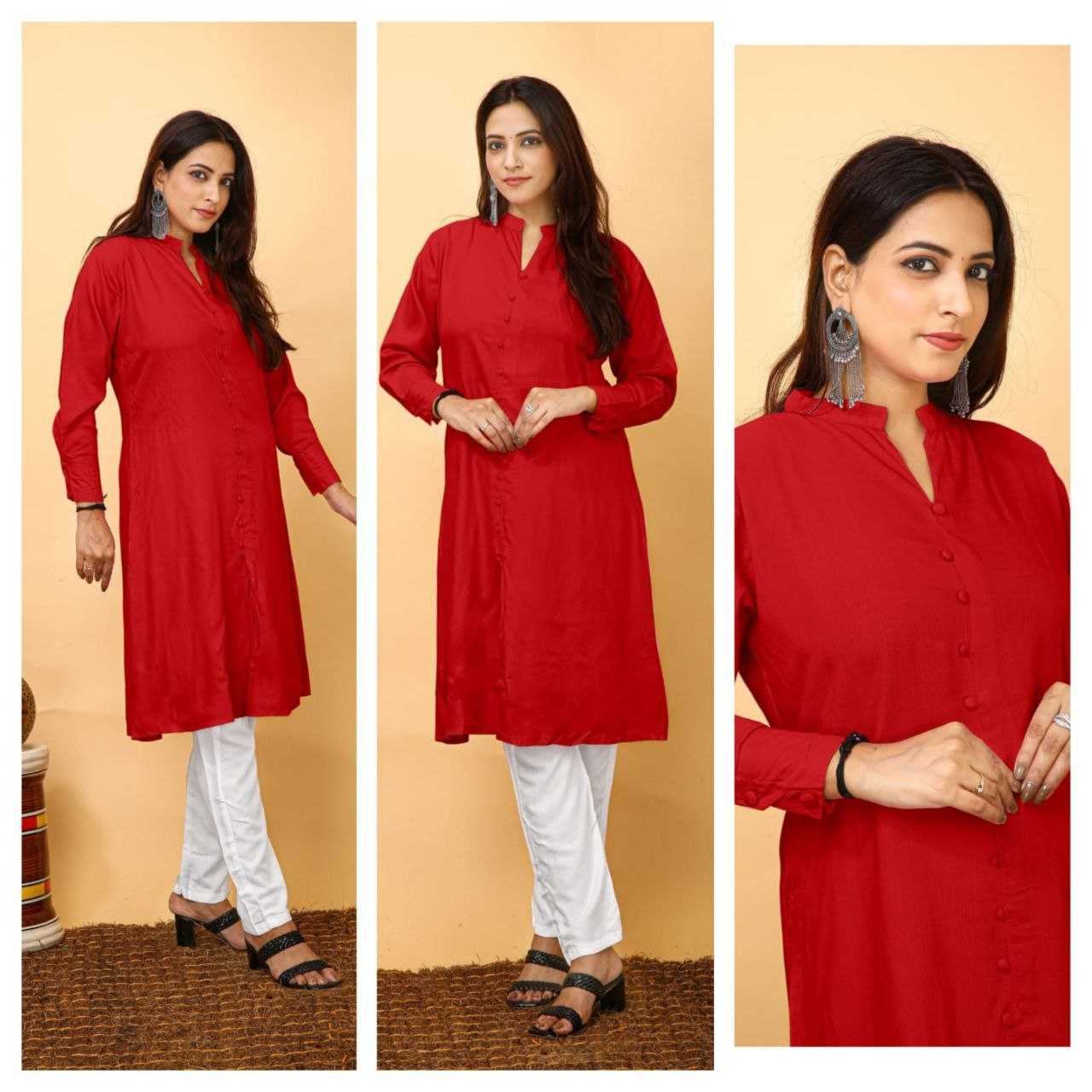 YNF Wholesale Heavy Rayon Workwear Kurtis KESH528 Flair Kurti | Surat Manufacturer