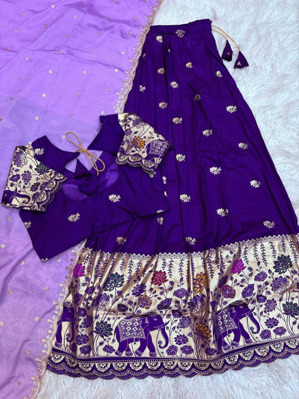 YNF Wholesale Jacquard Fancy Lehenga RIN195 Elephant stitched | Surat Manufacturer