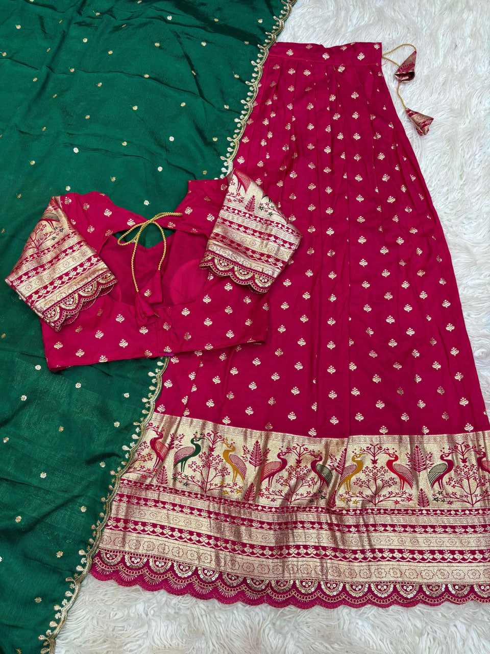 YNF Wholesale Jacquard Designer Lehenga RIN195 Pongal Special | Surat Manufacturer