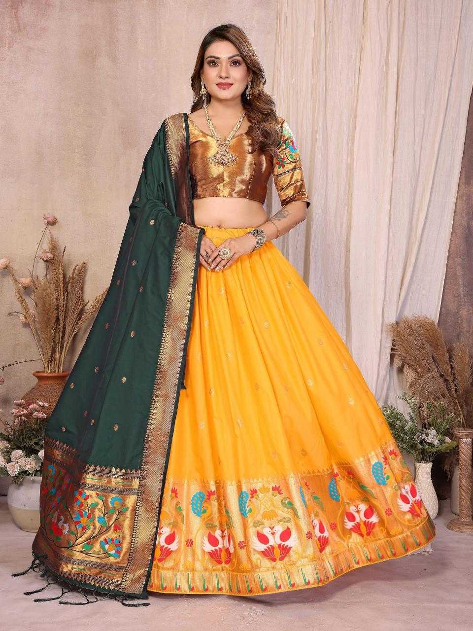 YNF Wholesale Jacquard Silk Traditional Lehenga KESH714 VINAYAK -3 | Surat Manufacturer