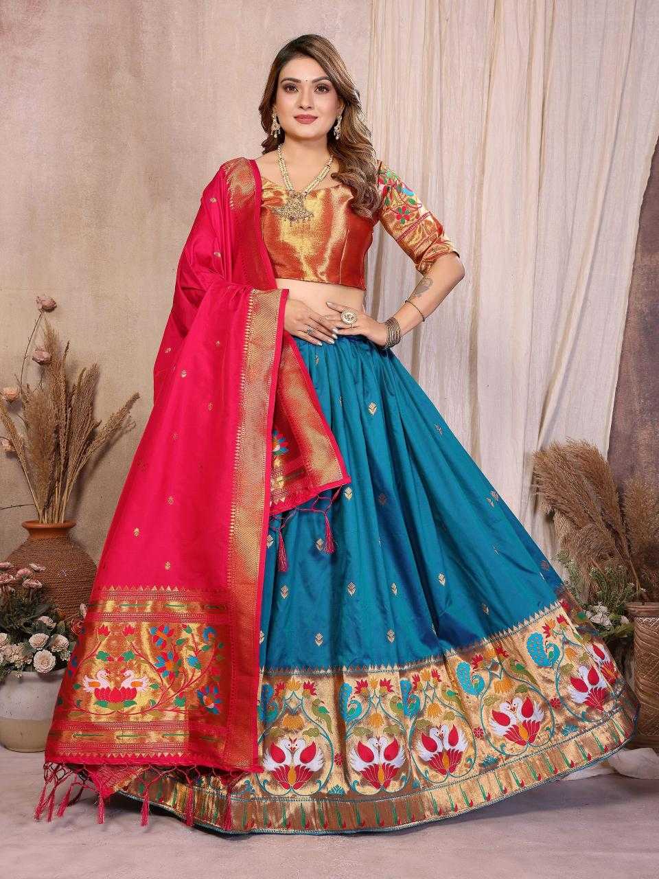 YNF Wholesale Jacquard Silk Traditional Lehenga KESH714 VINAYAK -3 | Surat Manufacturer