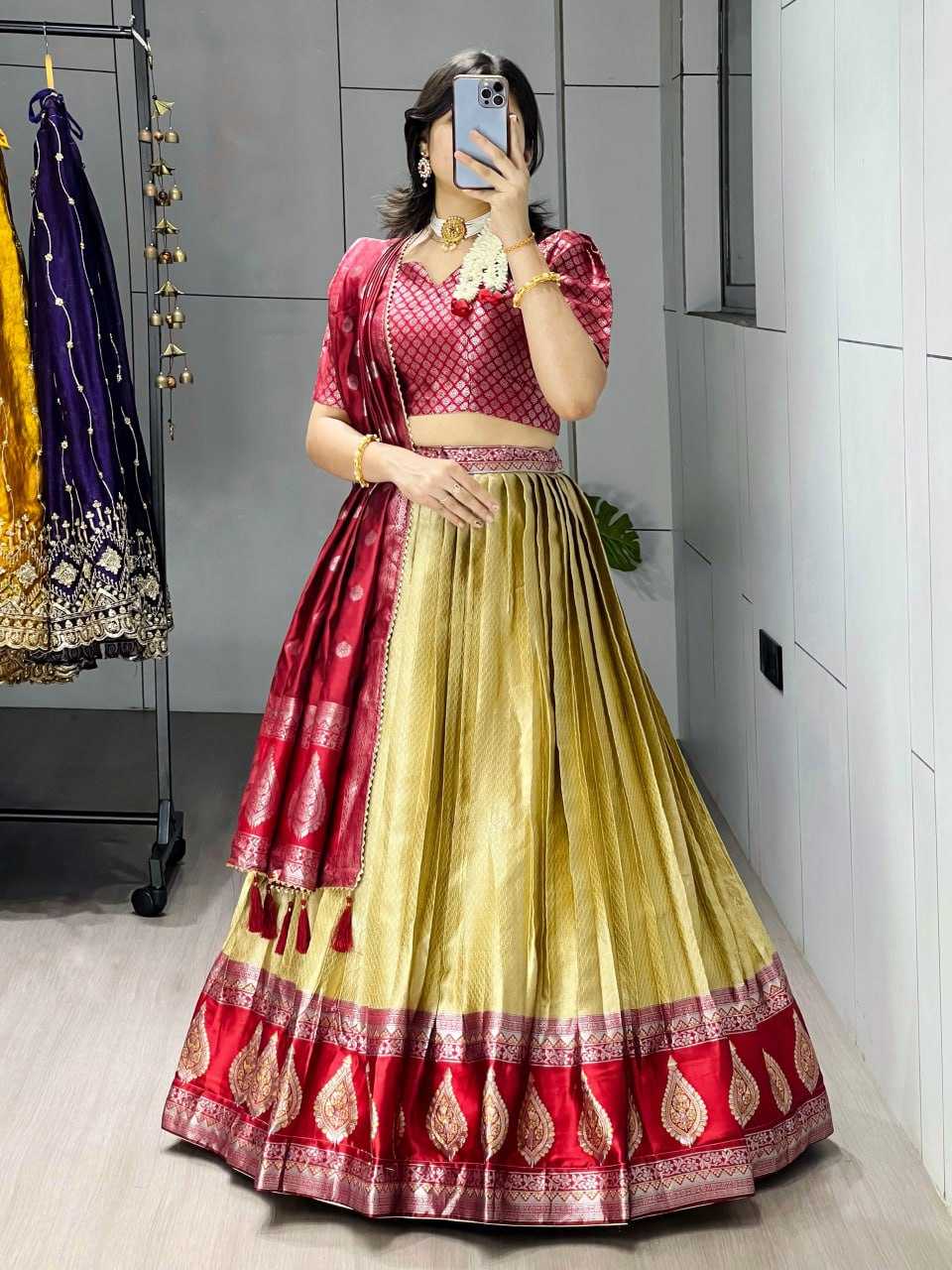 YNF Wholesale Kanjivaram Silk Wedding Lehenga RIN119 8116 | Surat Manufacturer