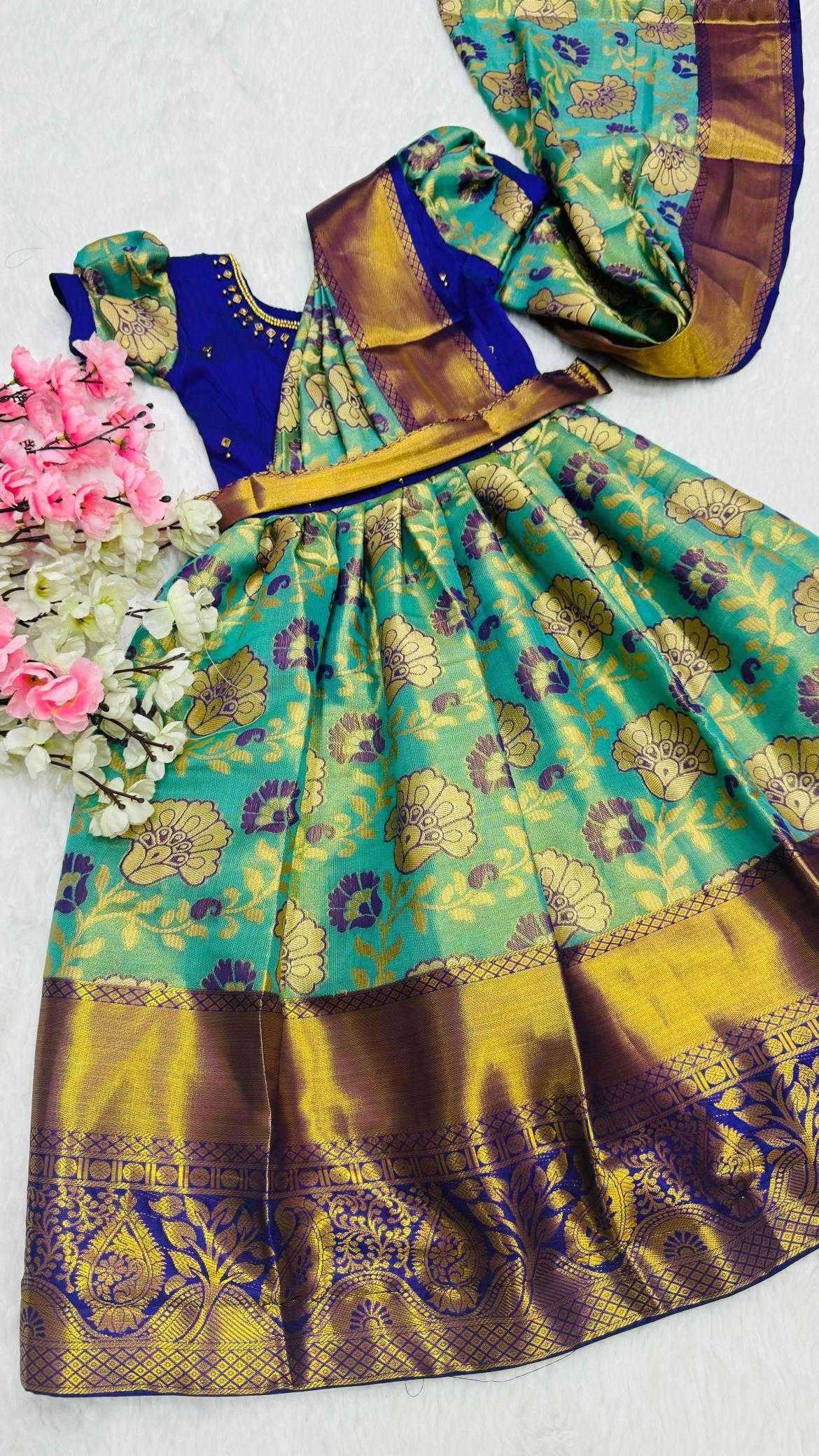 YNF Wholesale Kanjivaram Silk Kids Ethnic Wear RIN235 258 | Surat Manufacturer