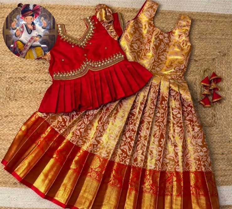 YNF Wholesale Kanjivaram Silk Kids Traditional Outfits RIN235 3698 | Surat Manufacturer
