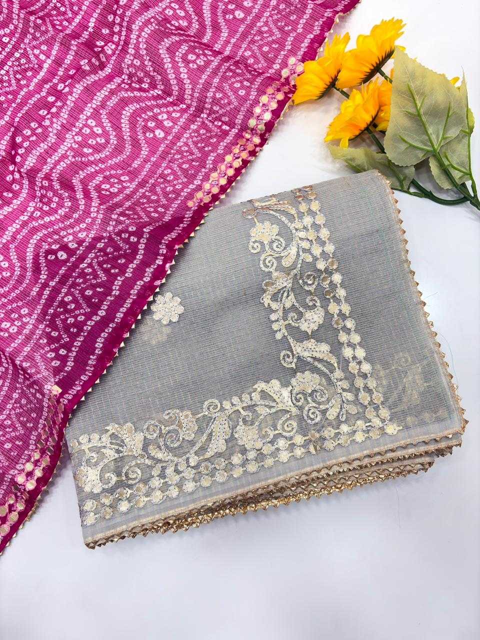 YNF Wholesale Kota Checks Zari Sarees KESH592 gottapati | Surat Manufacturer