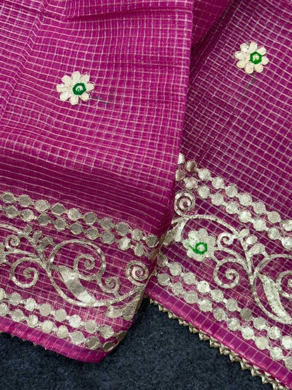 YNF Wholesale Kota Checks Party Wear Sarees KESH592 zari weave | Surat Manufacturer