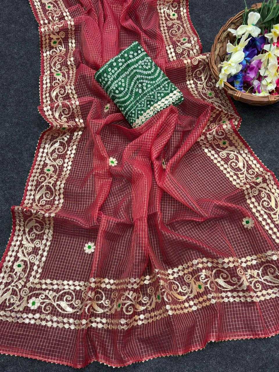 YNF Wholesale Kota Checks Party Wear Sarees KESH592 zari weave | Surat Manufacturer