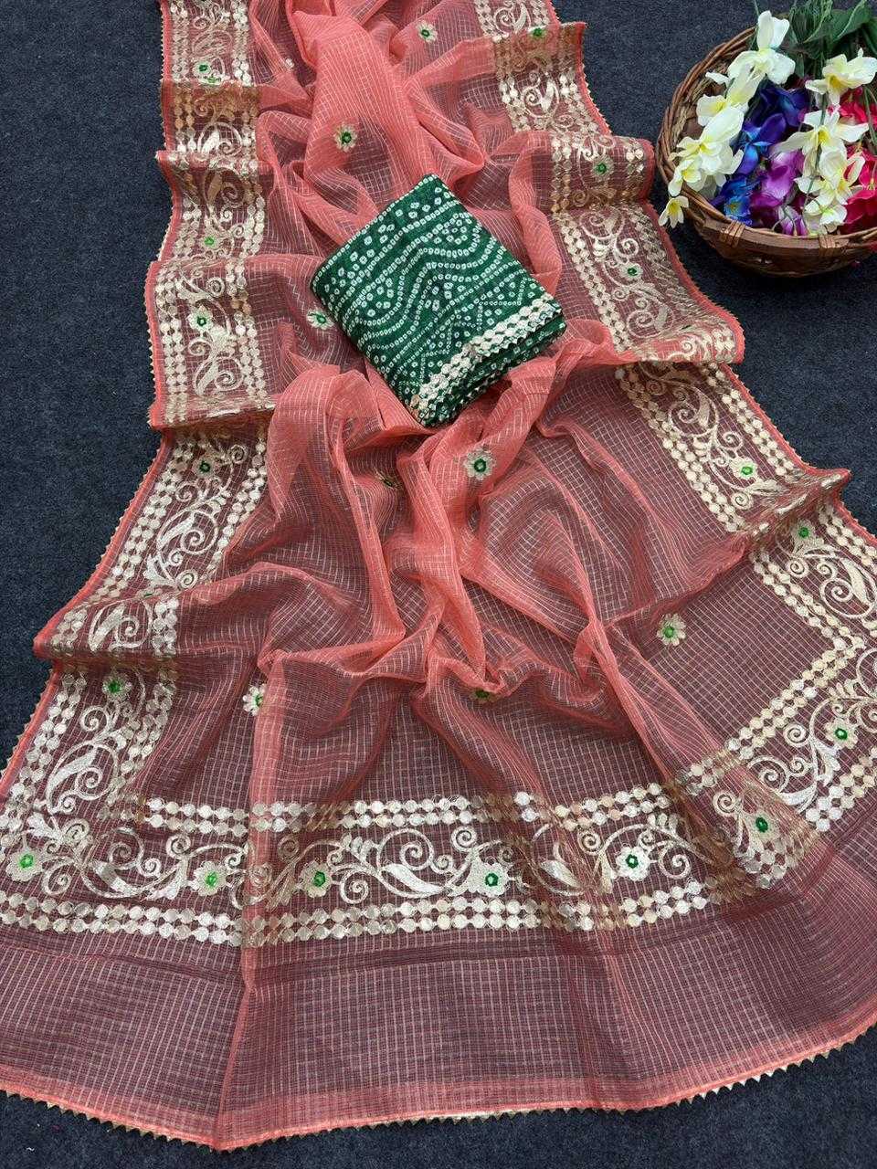 YNF Wholesale Kota Checks Party Wear Sarees KESH592 zari weave | Surat Manufacturer