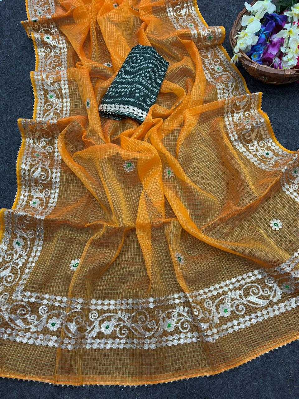 YNF Wholesale Kota Checks Party Wear Sarees KESH592 zari weave | Surat Manufacturer