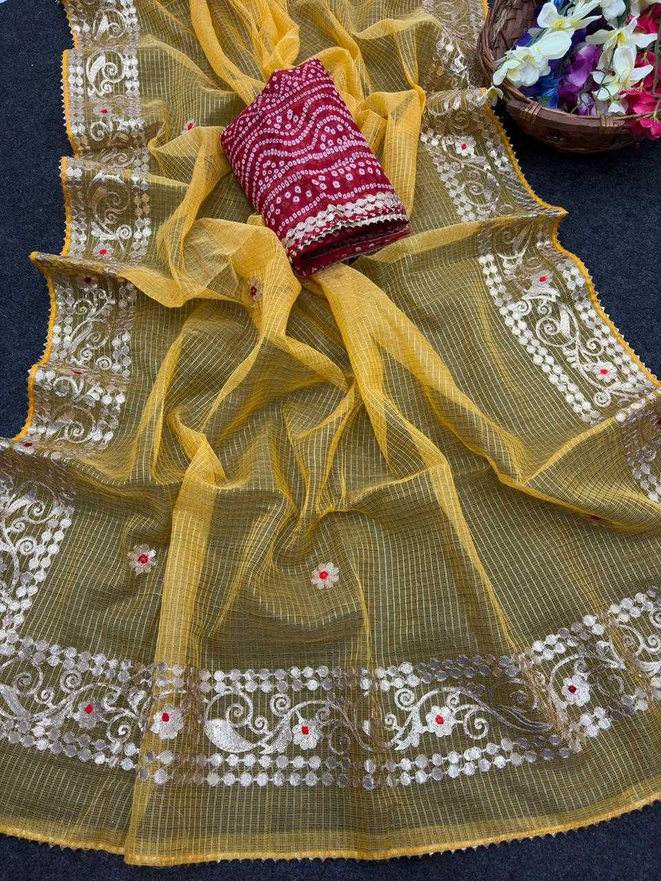 YNF Wholesale Kota Checks Party Wear Sarees KESH592 zari weave | Surat Manufacturer