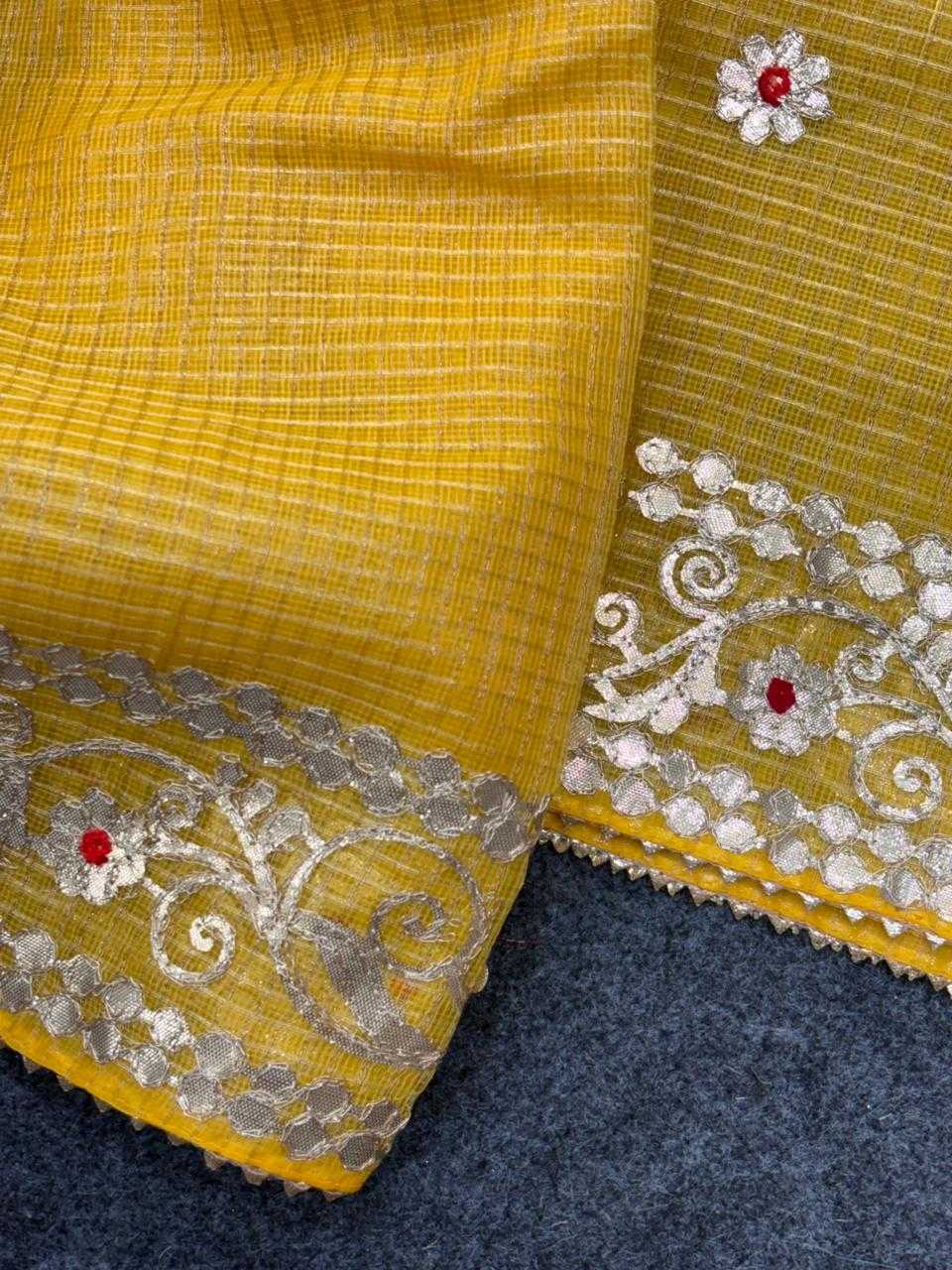 YNF Wholesale Kota Checks Party Wear Sarees KESH592 zari weave | Surat Manufacturer