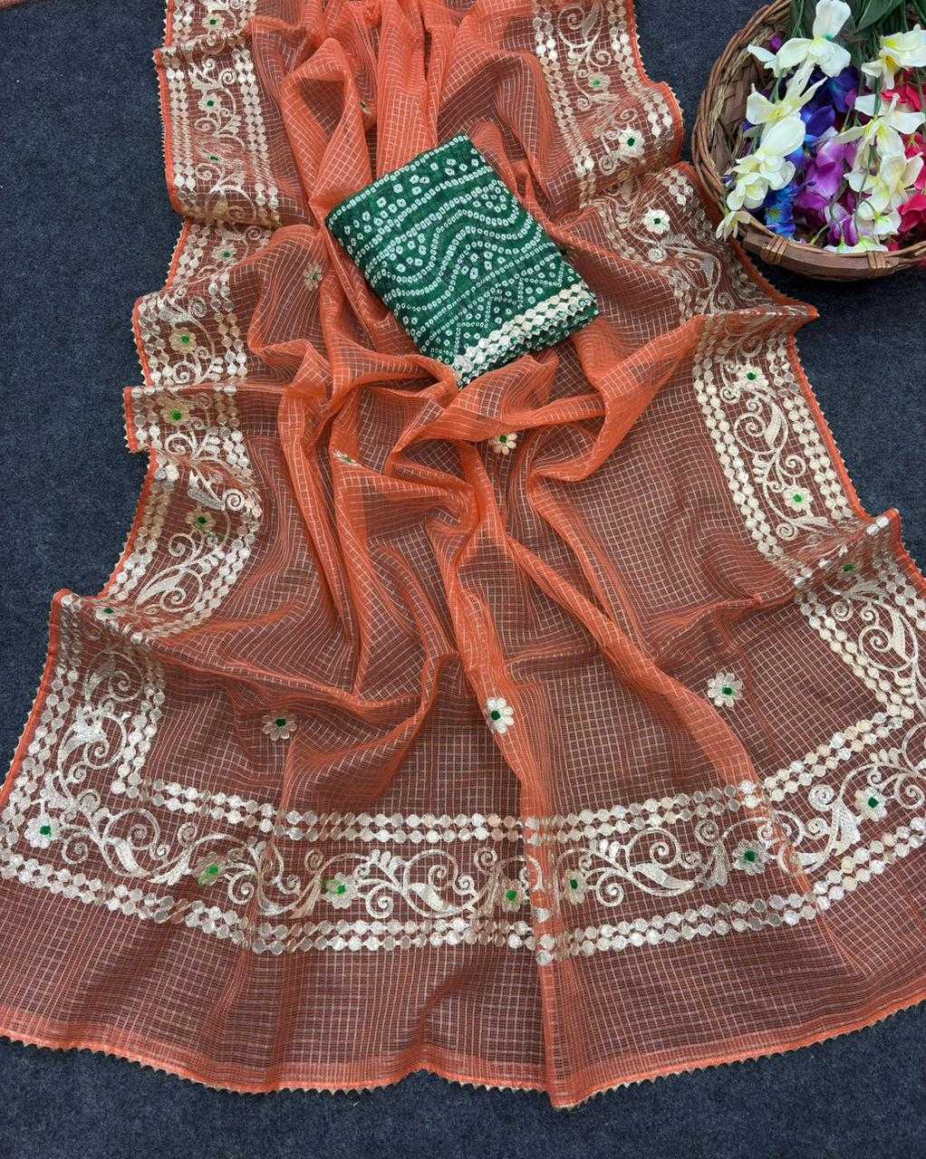 YNF Wholesale Kota Checks Party Wear Sarees KESH592 zari weave | Surat Manufacturer