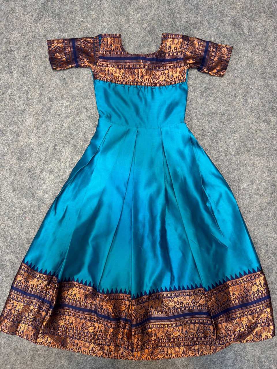 YNF Wholesale Lichi Silk Kids Gown KESH642 065 | Surat Manufacturer