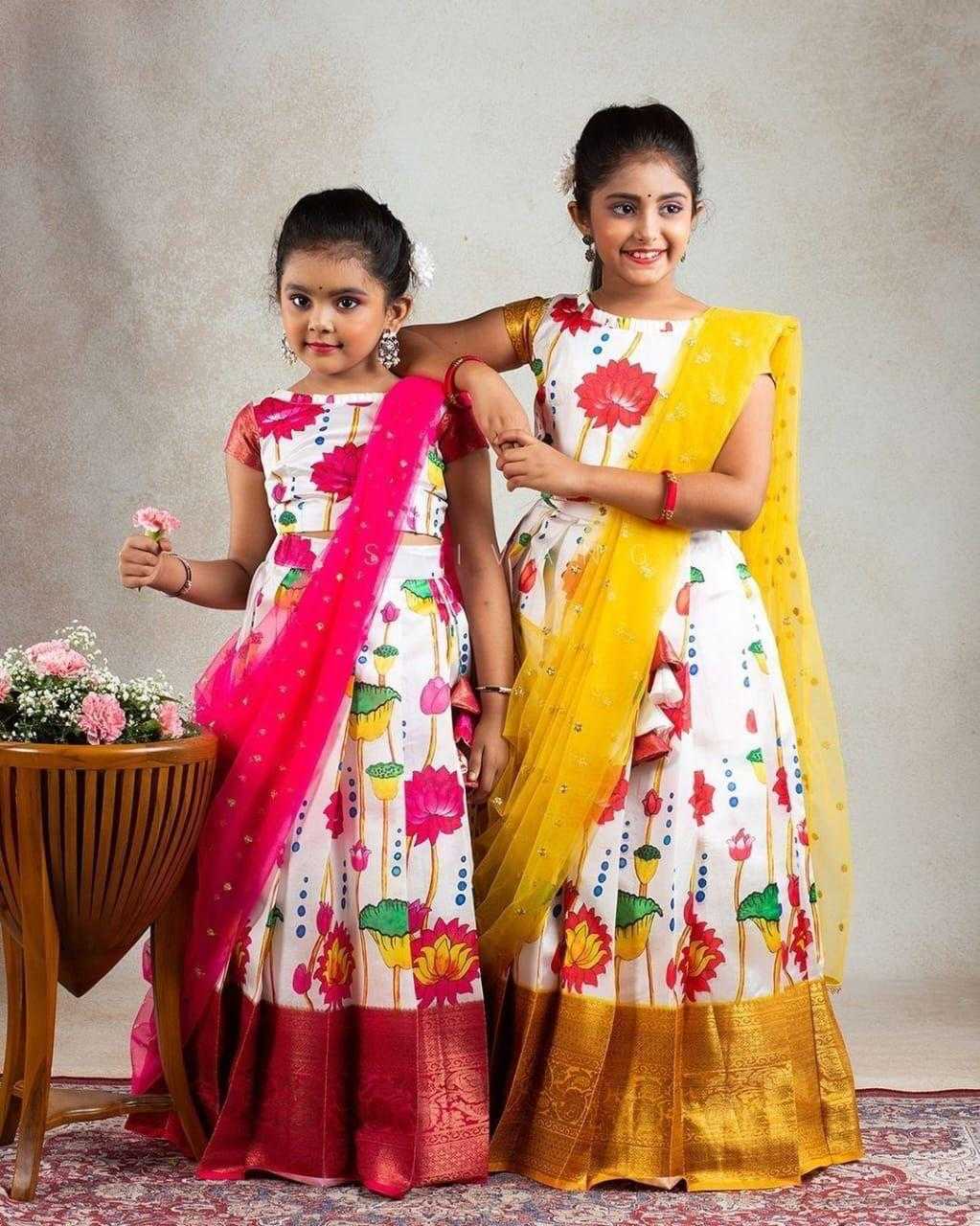 YNF Wholesale Lichi Silk Ethnic Dresses For Kids RIN235 Lichi Silk | Surat Manufacturer