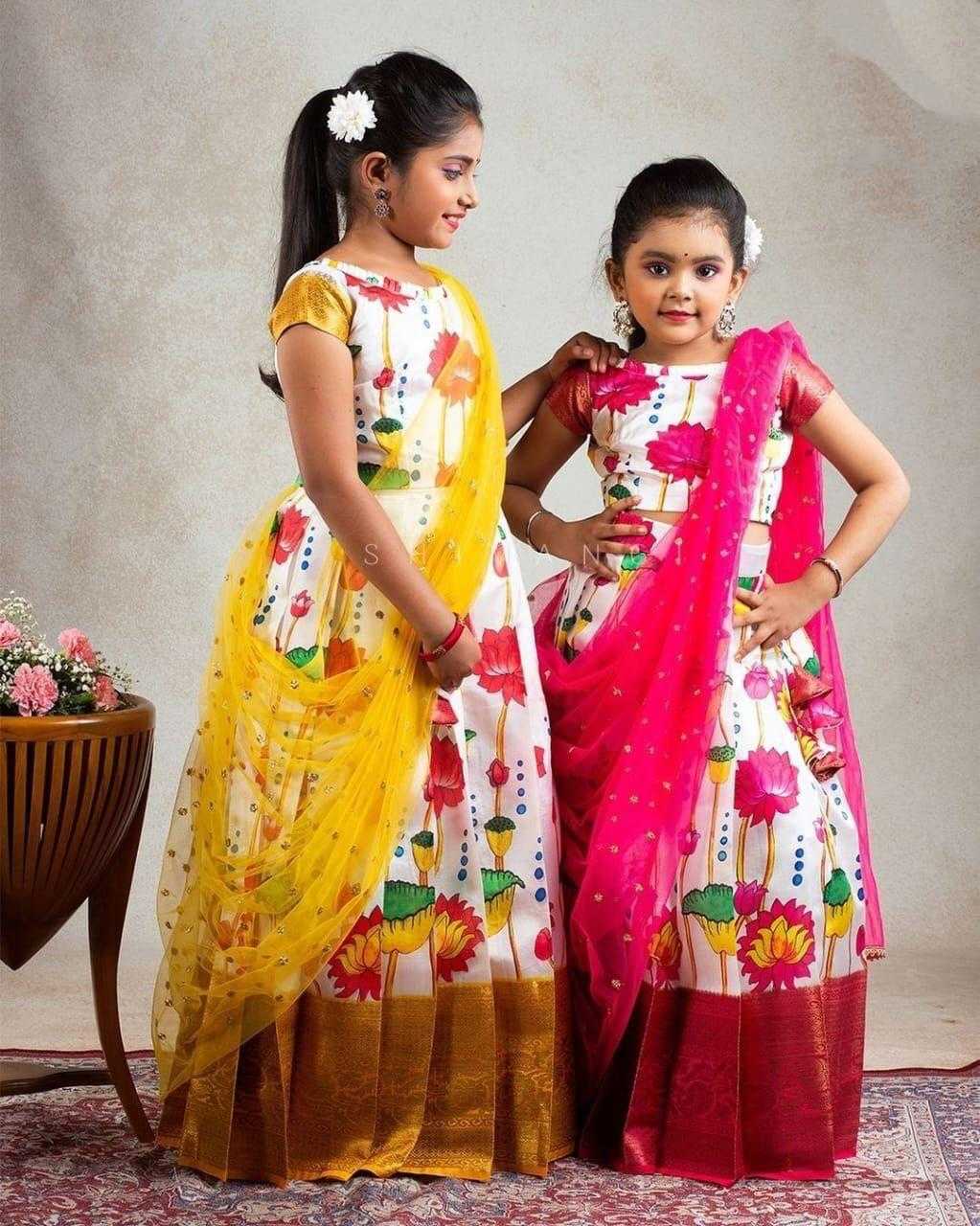YNF Wholesale Lichi Silk Ethnic Dresses For Kids RIN235 Lichi Silk | Surat Manufacturer