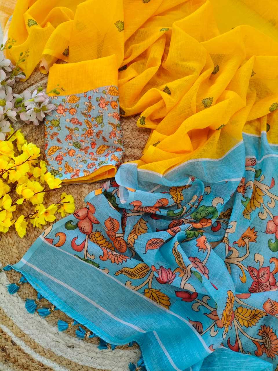 YNF Wholesale Linen Designer Sarees KESH682 Kalamkari | Surat Manufacturer