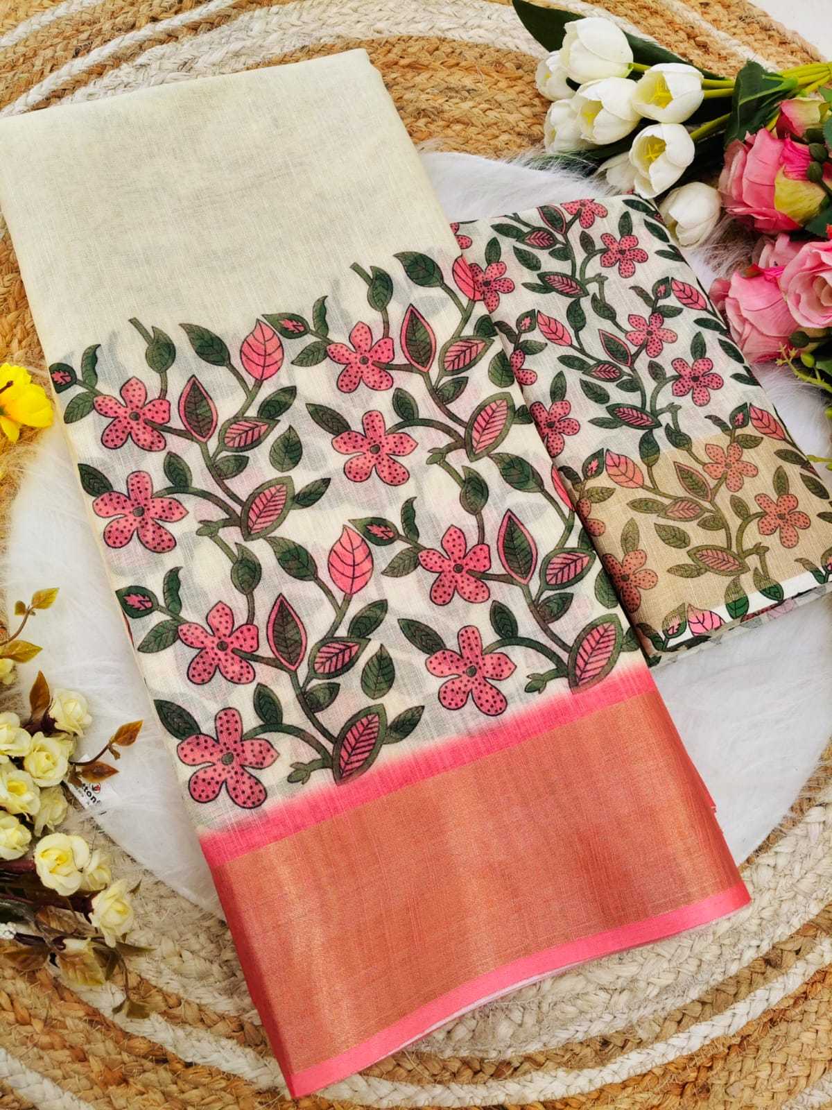 YNF Wholesale Linen Printed Sarees KESH682 NUVA | Surat Manufacturer