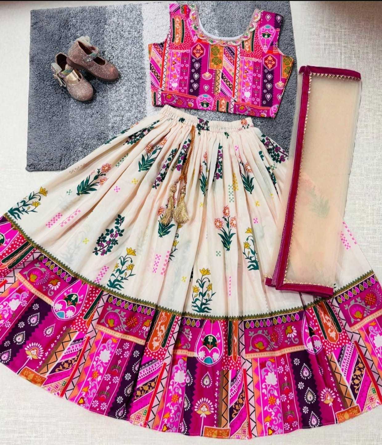 YNF Wholesale Muslin Cotton Kids Lehenga RIN235 Muslin coton | Surat Manufacturer