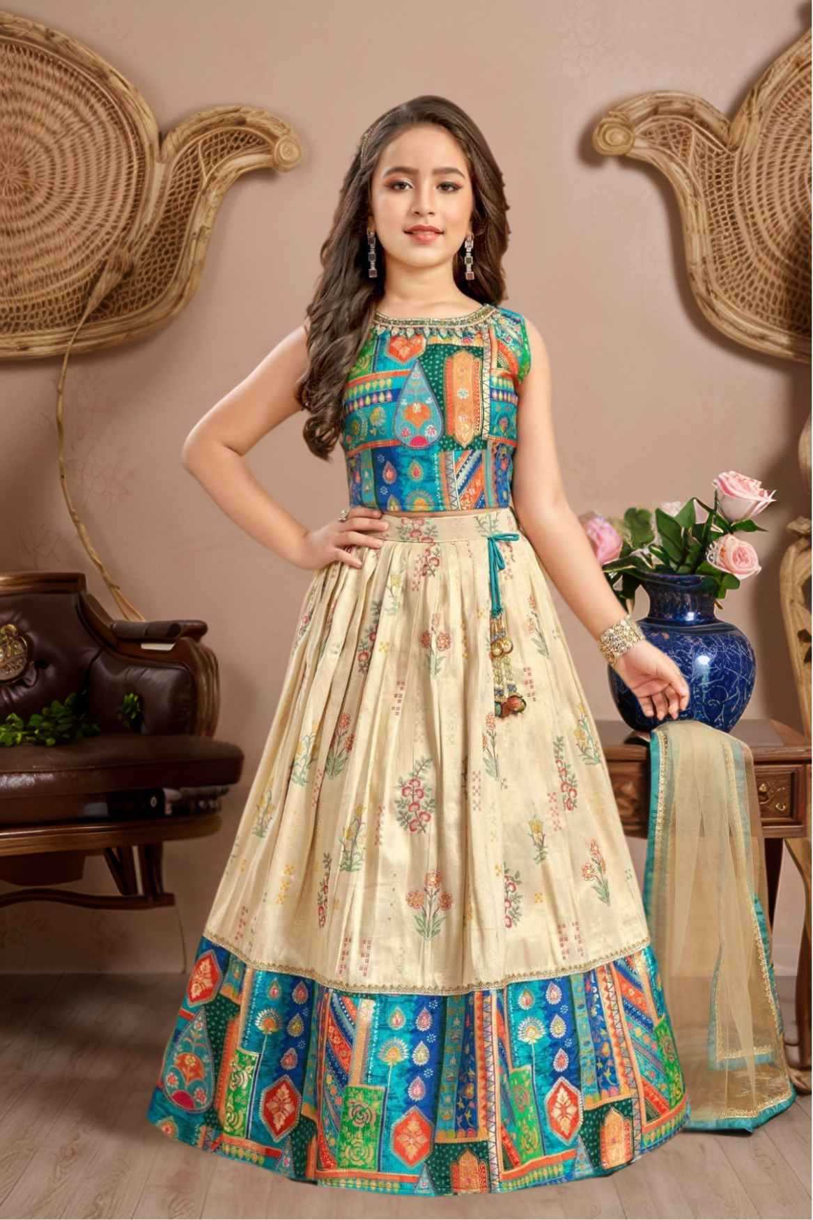 YNF Wholesale Muslin Cotton Kids Lehenga RIN235 Muslin coton | Surat Manufacturer