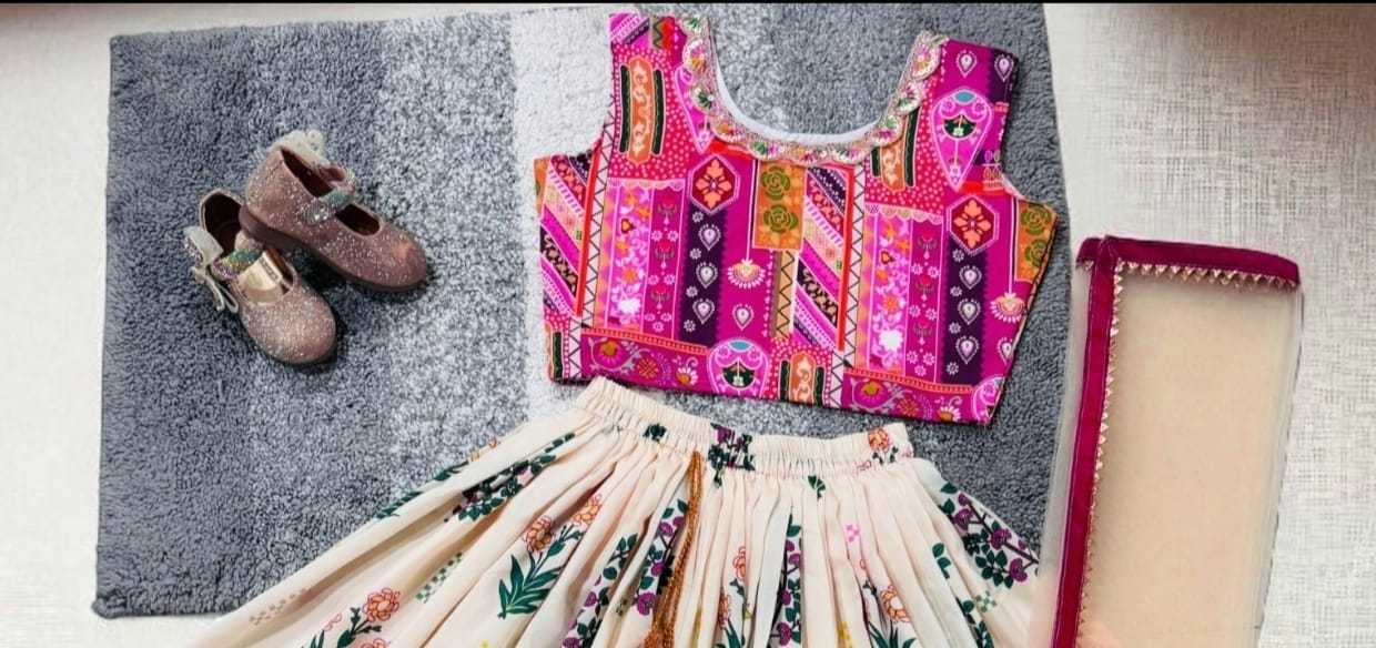 YNF Wholesale Muslin Cotton Kids Lehenga RIN235 Muslin coton | Surat Manufacturer