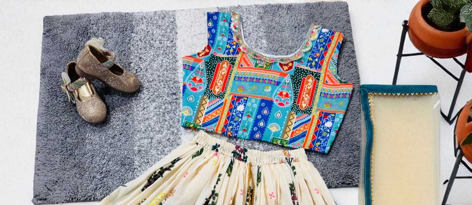 YNF Wholesale Muslin Cotton Kids Lehenga RIN235 Muslin coton | Surat Manufacturer