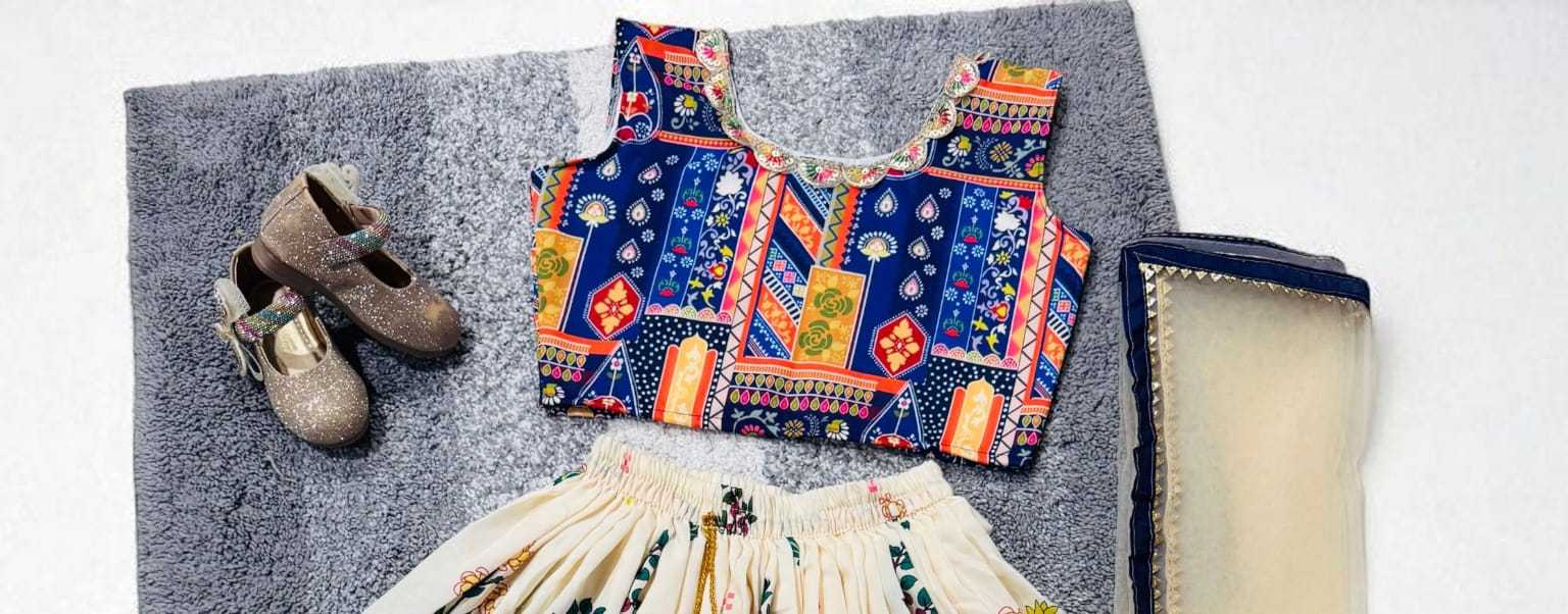 YNF Wholesale Muslin Cotton Kids Lehenga RIN235 Muslin coton | Surat Manufacturer