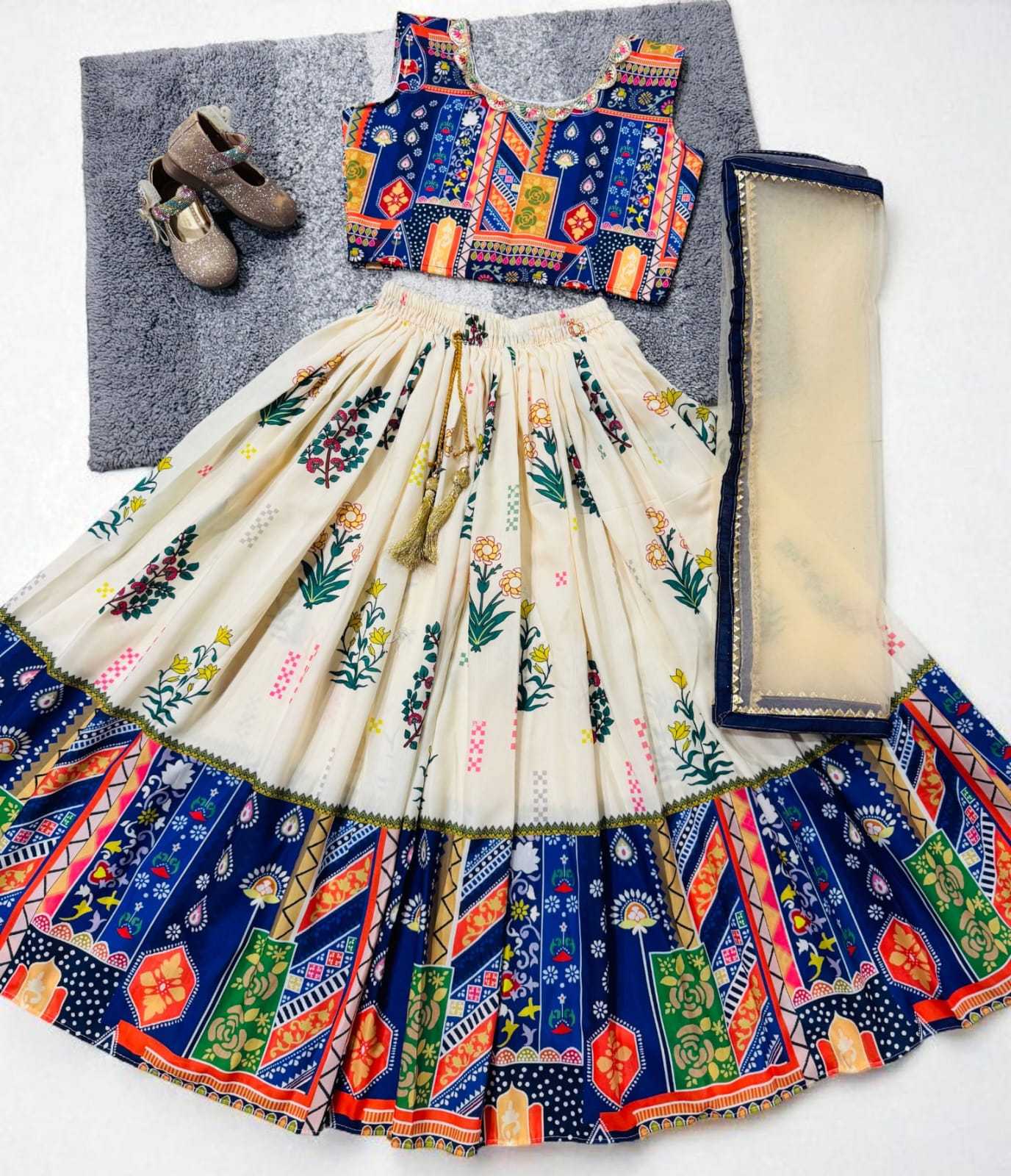 YNF Wholesale Muslin Cotton Kids Lehenga RIN235 Muslin coton | Surat Manufacturer