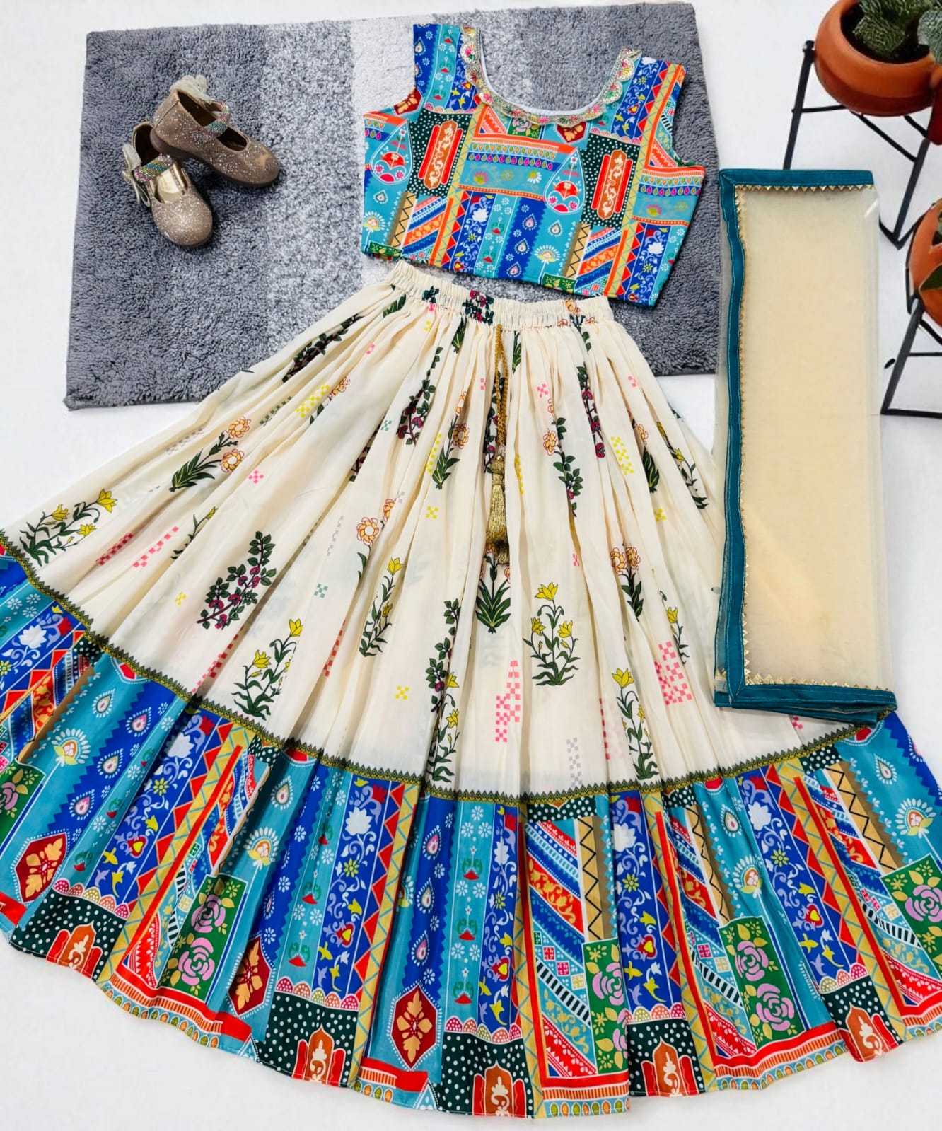 YNF Wholesale Muslin Cotton Kids Lehenga RIN235 Muslin coton | Surat Manufacturer
