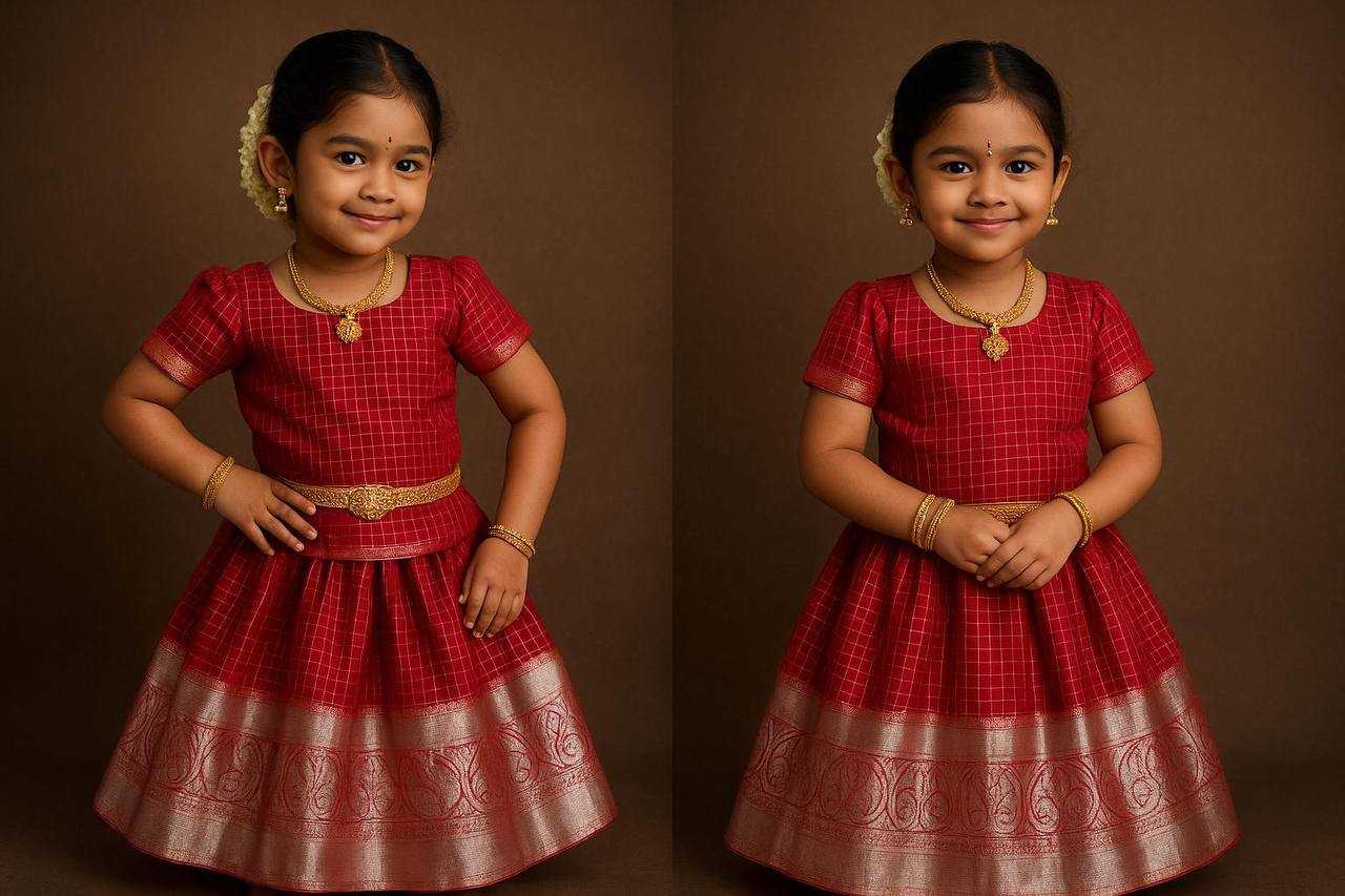 YNF Wholesale Organza Kids Ethnic Wear KESH709 01 | Surat Manufacturer