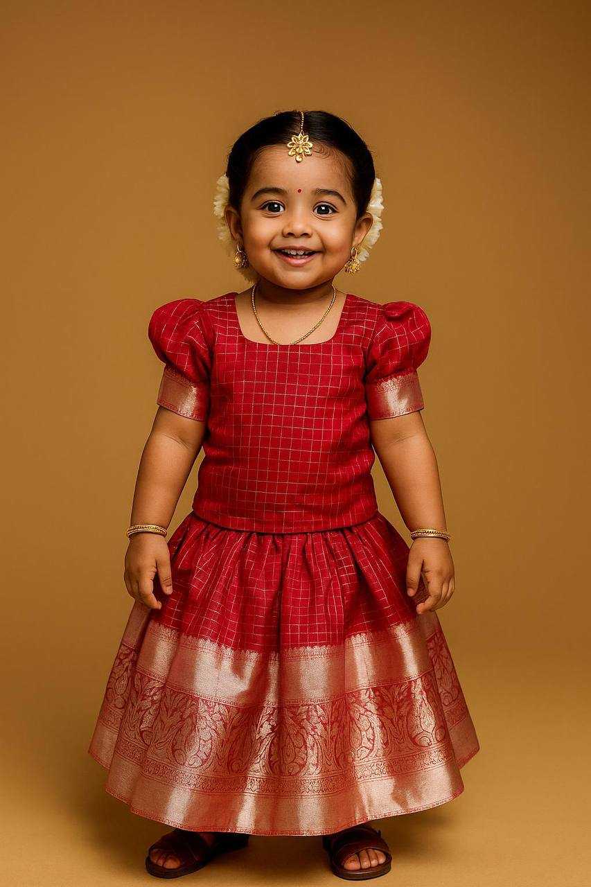 YNF Wholesale Organza Kids Ethnic Wear KESH709 01 | Surat Manufacturer