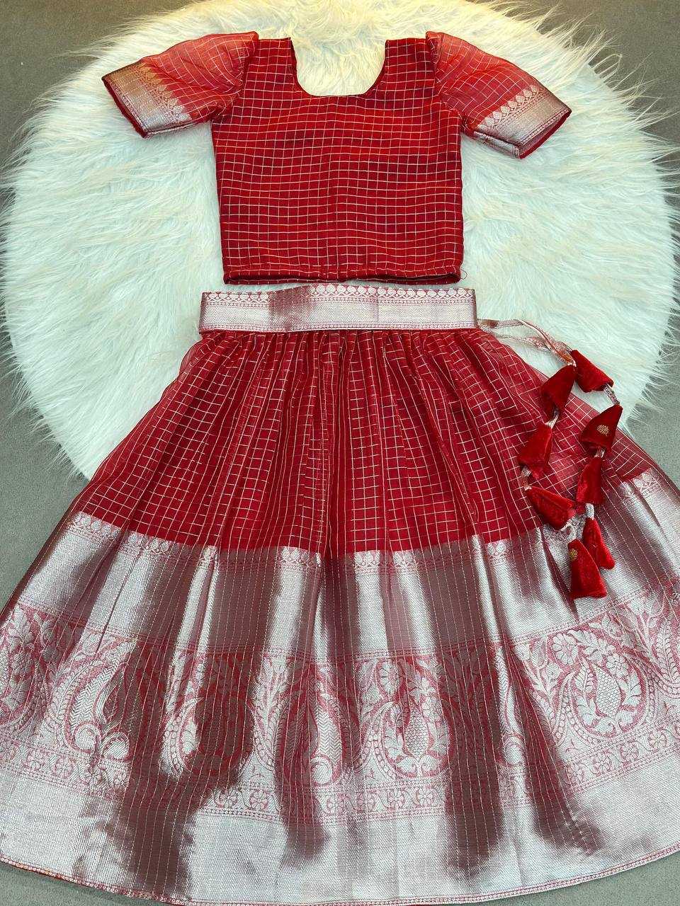 YNF Wholesale Organza Kids Ethnic Wear KESH709 01 | Surat Manufacturer
