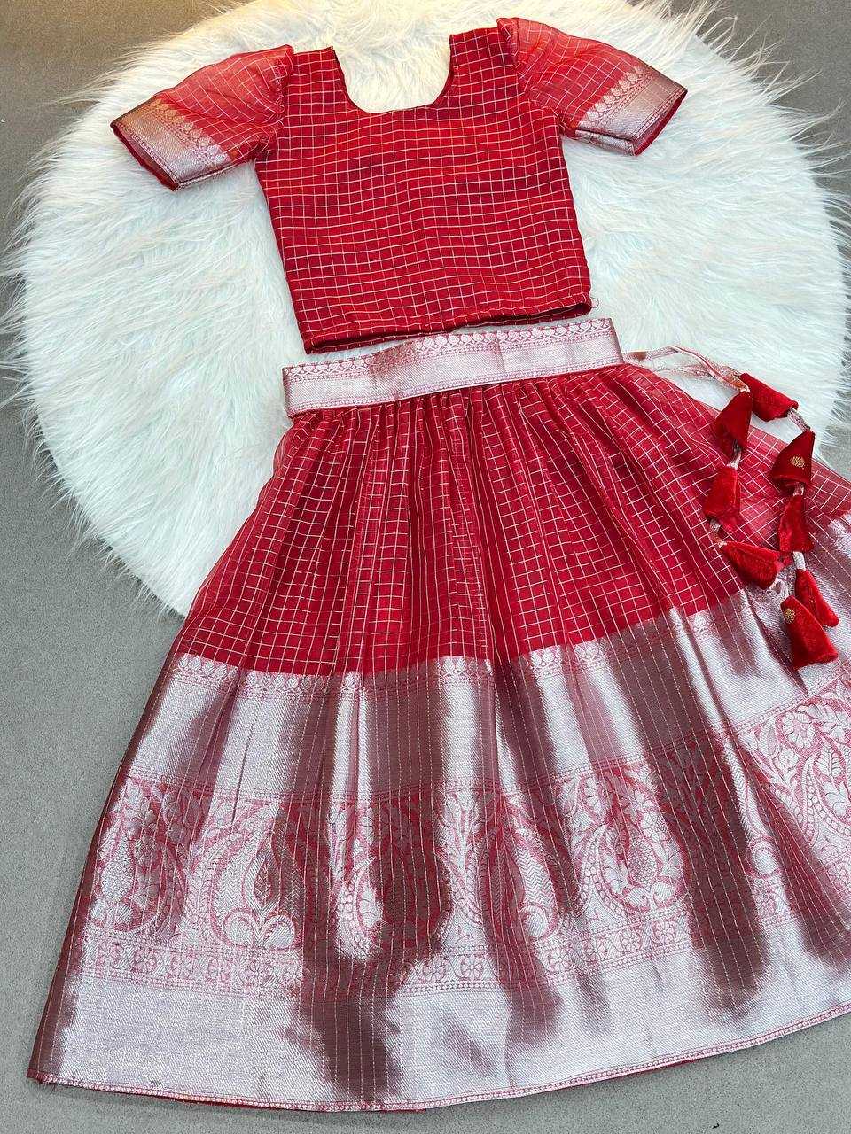 YNF Wholesale Organza Kids Ethnic Wear KESH709 01 | Surat Manufacturer
