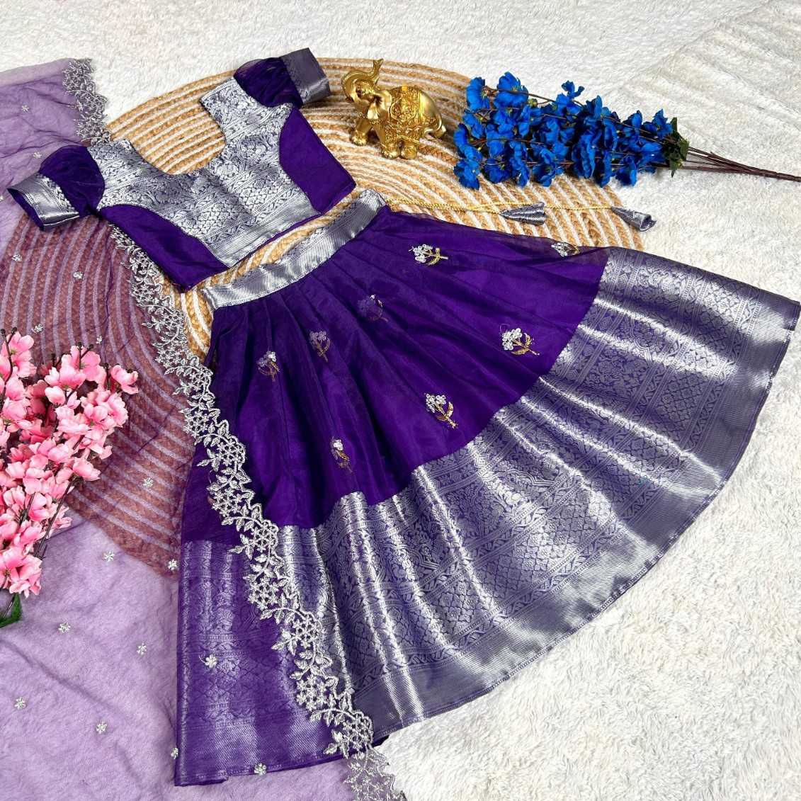 YNF Wholesale Organza Kids Lehenga RIN134 BHASKAR | Surat Manufacturer