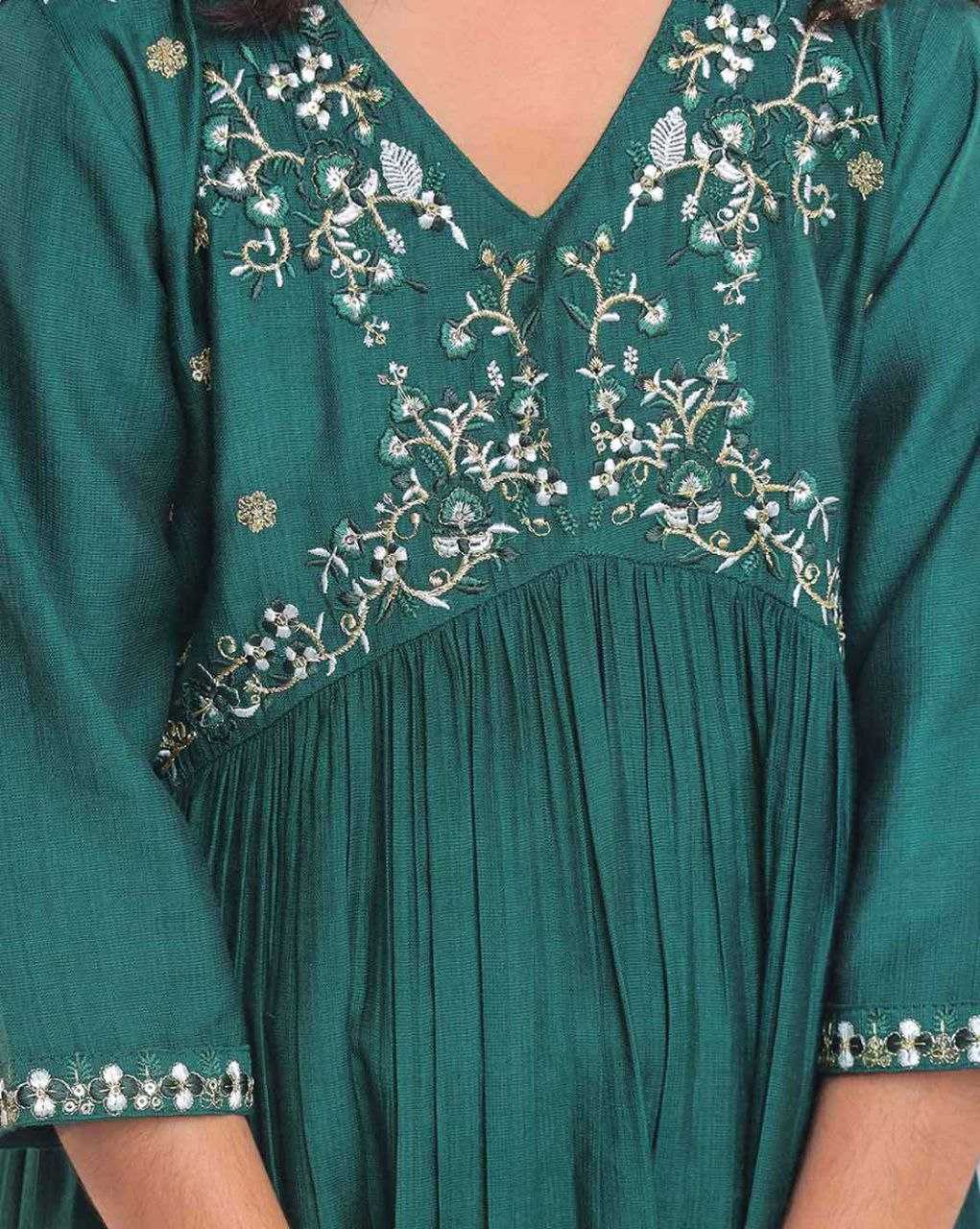 YNF Wholesale Organza Silk Embroidered Frock KESH461 206 | Surat Manufacturer