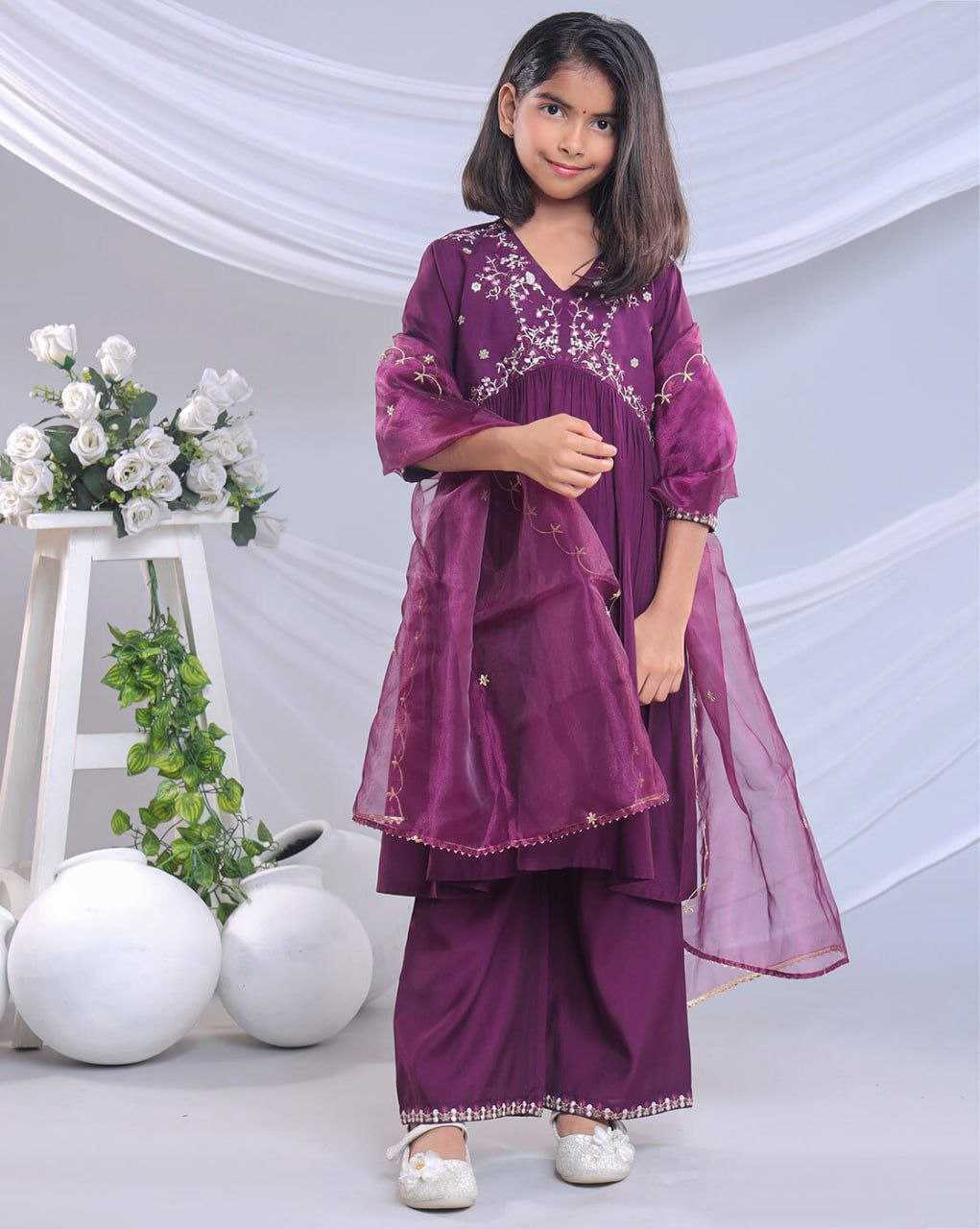 YNF Wholesale Organza Silk Embroidered Frock KESH461 206 | Surat Manufacturer