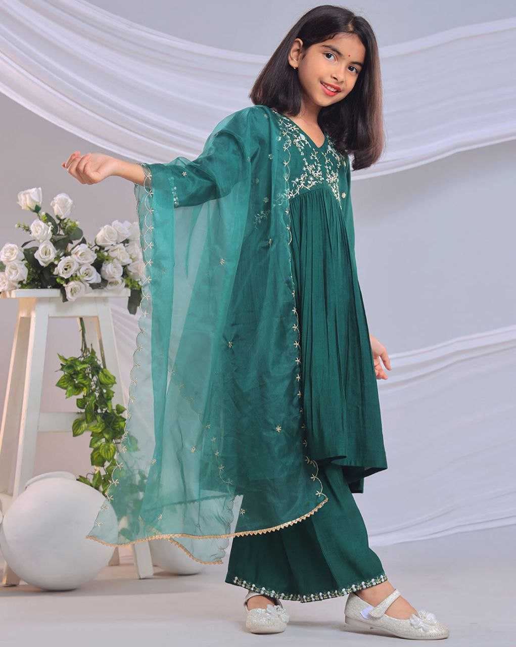 YNF Wholesale Organza Silk Embroidered Frock KESH461 206 | Surat Manufacturer