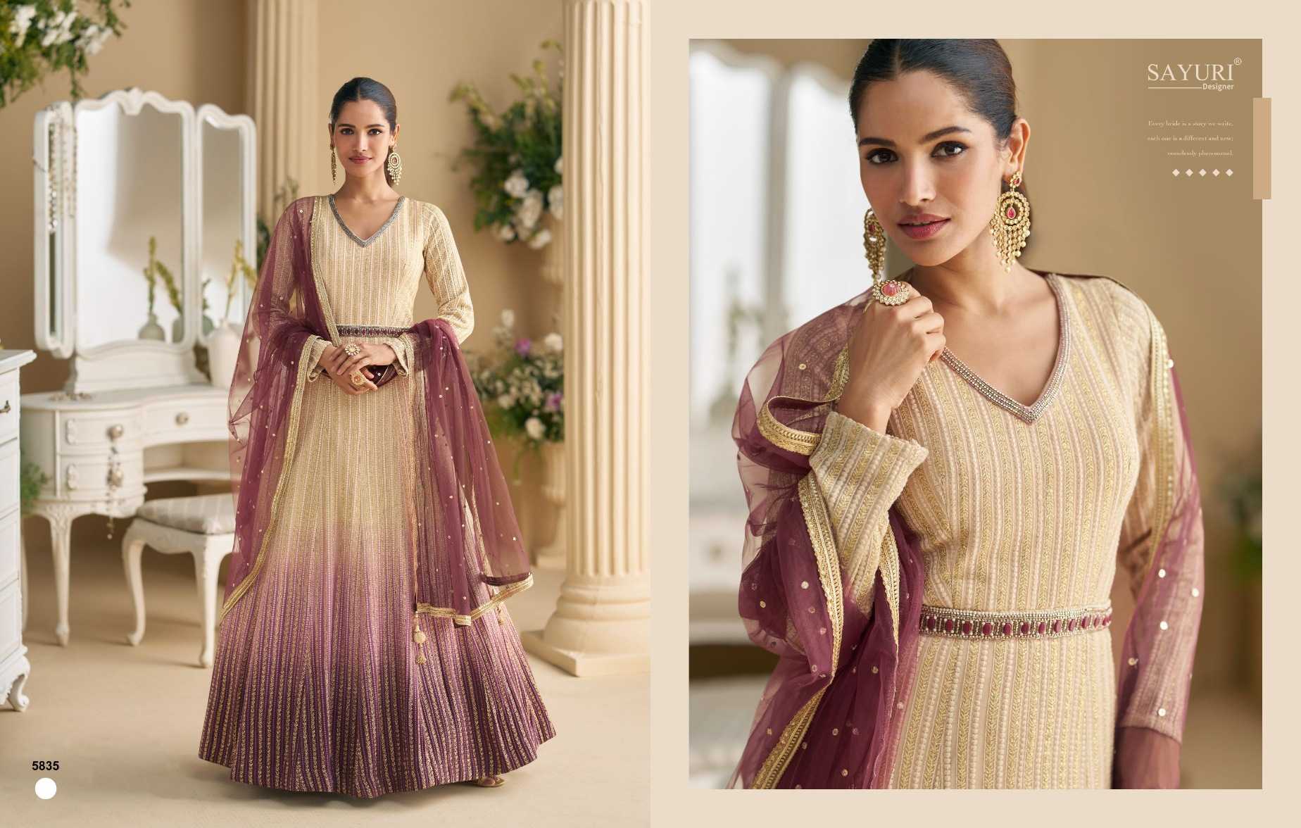 YNF Wholesale Premium Georgette Embroidered Kurtis KESH481 SAYURI DAWAT 5834 | Surat Manufacturer