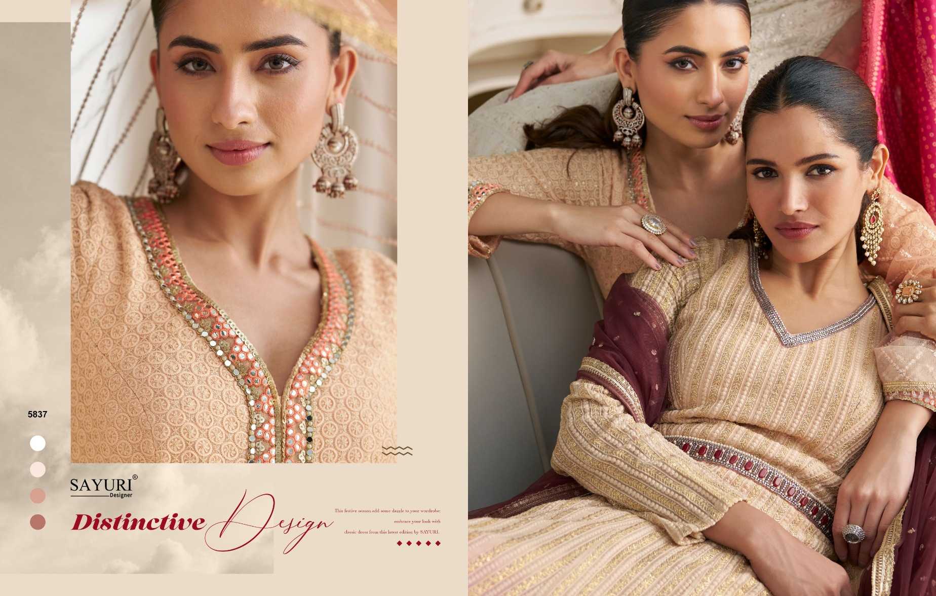 YNF Wholesale Premium Georgette Embroidered Kurtis KESH481 SAYURI DAWAT 5834 | Surat Manufacturer